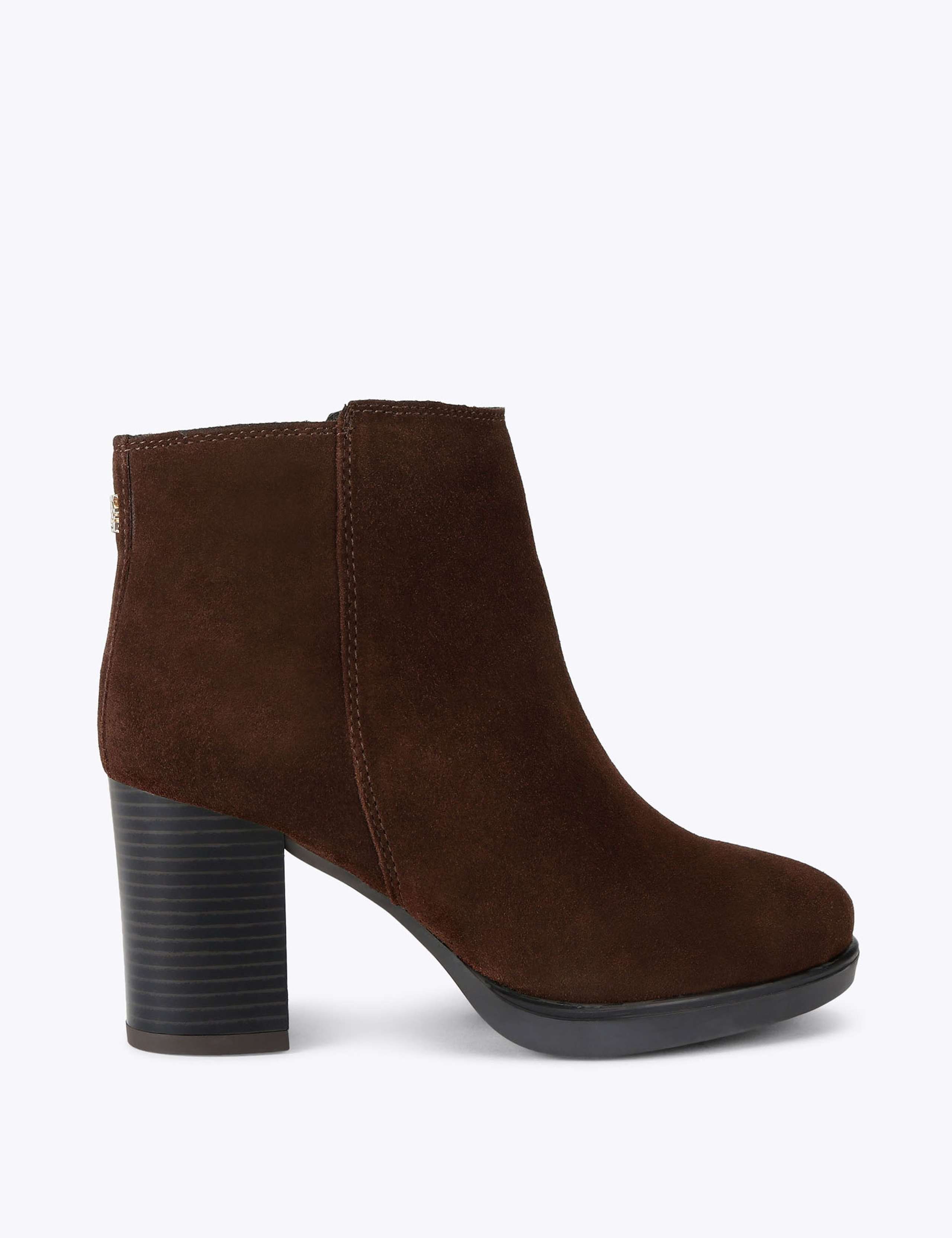Sage Suede Block Heel Ankle Boots 1 of 4