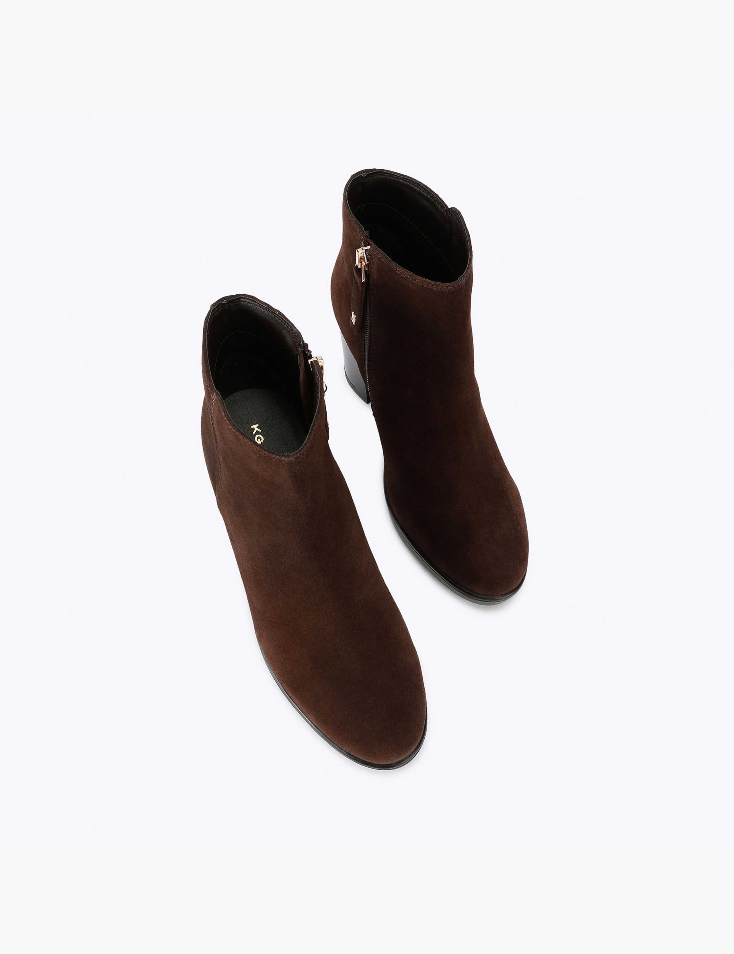 Sage Suede Block Heel Ankle Boots 2 of 4