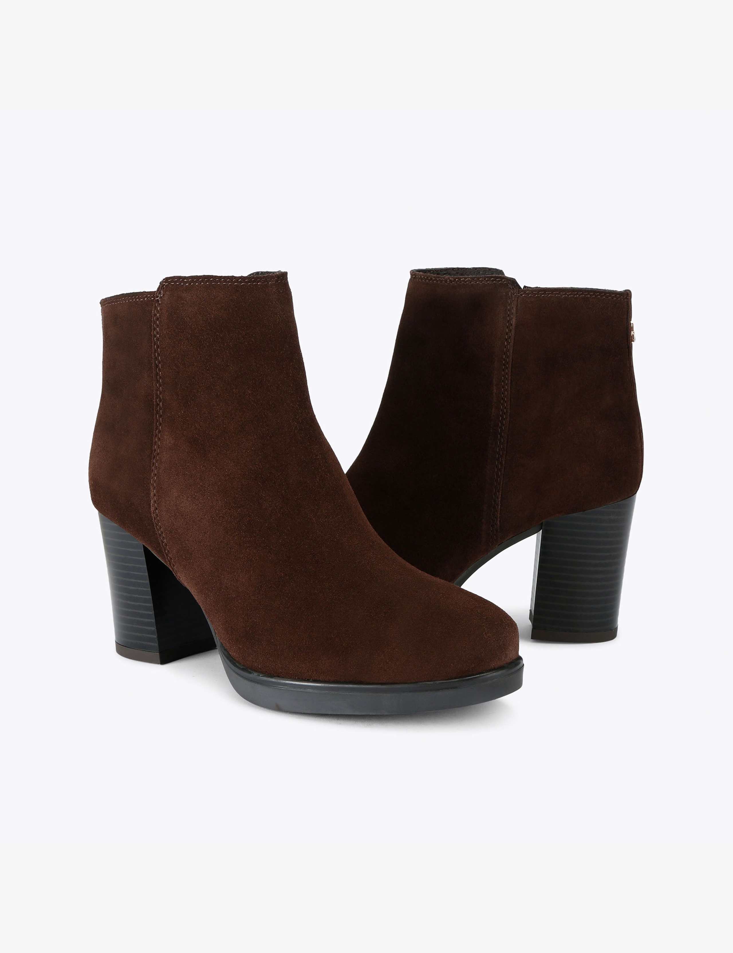 Sage Suede Block Heel Ankle Boots 3 of 4