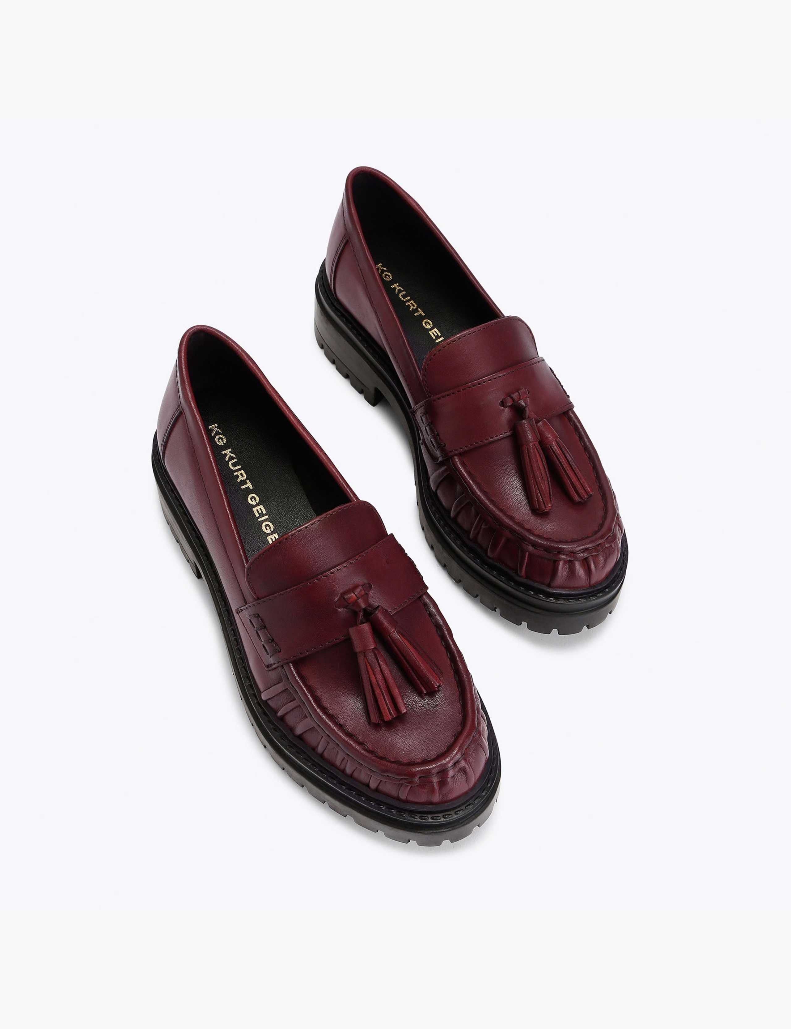 Tasha Leather Tassel Loafers 2 of 4