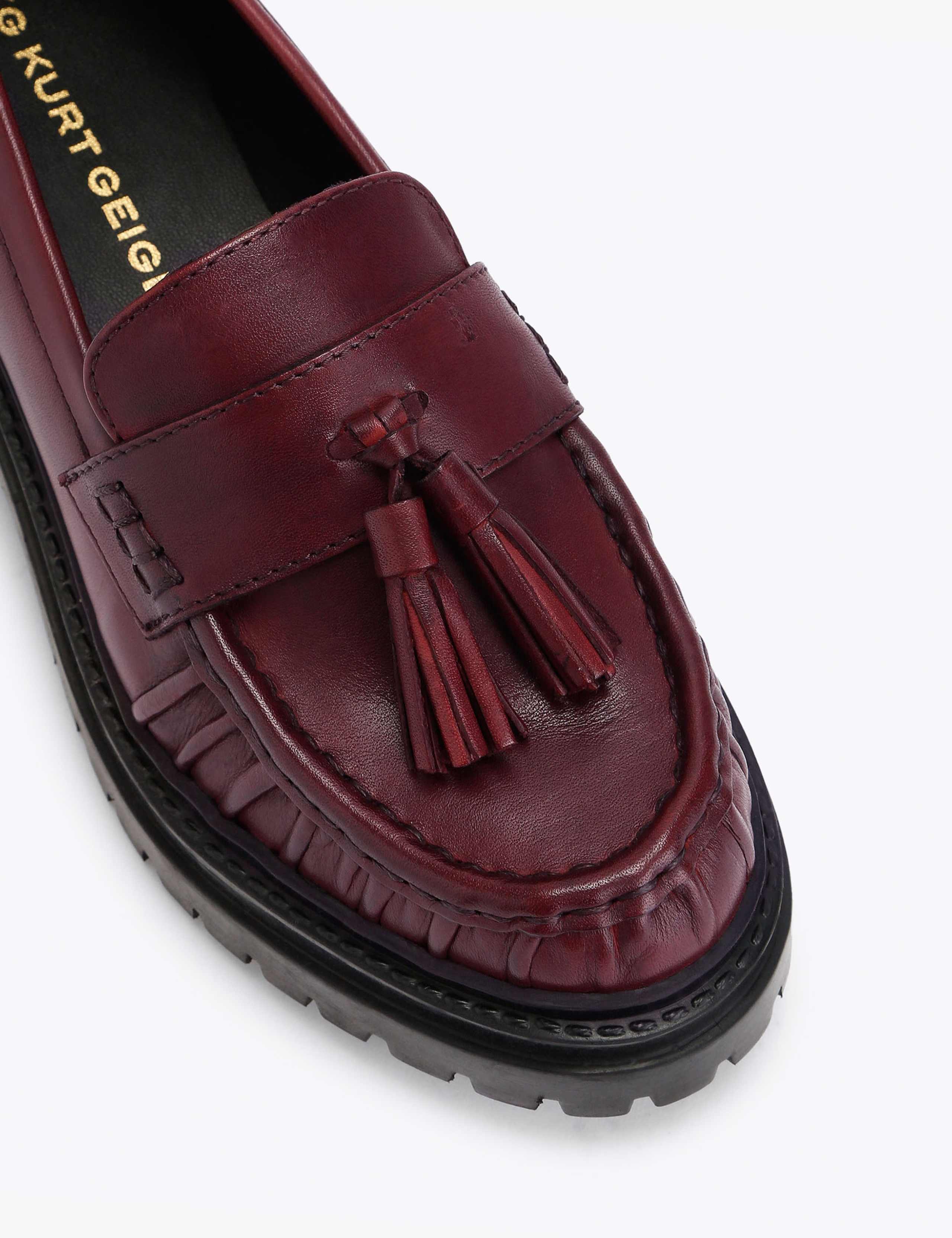 Tasha Leather Tassel Loafers 3 of 4