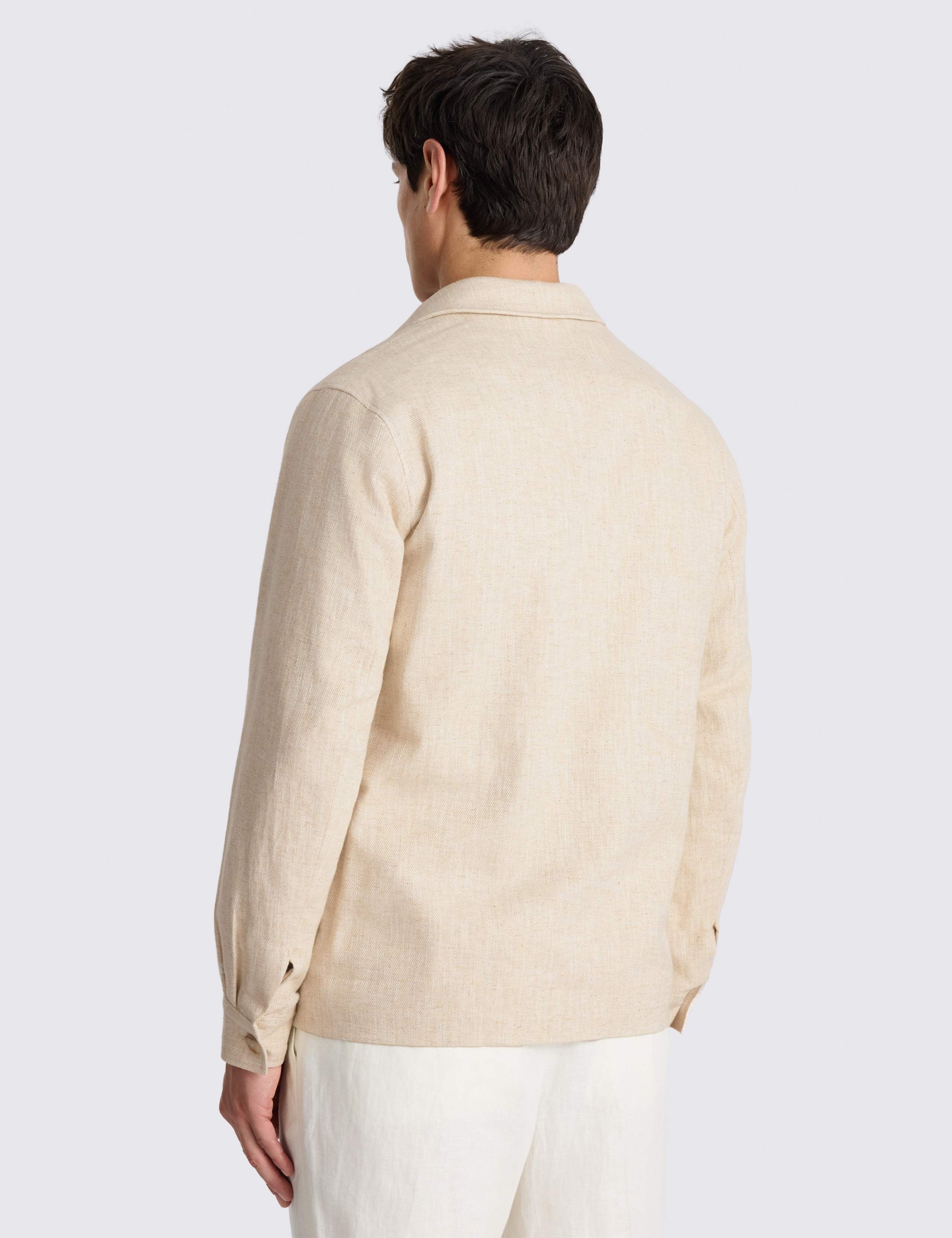 Linen Cotton Blend Twill Shacket 2 of 4