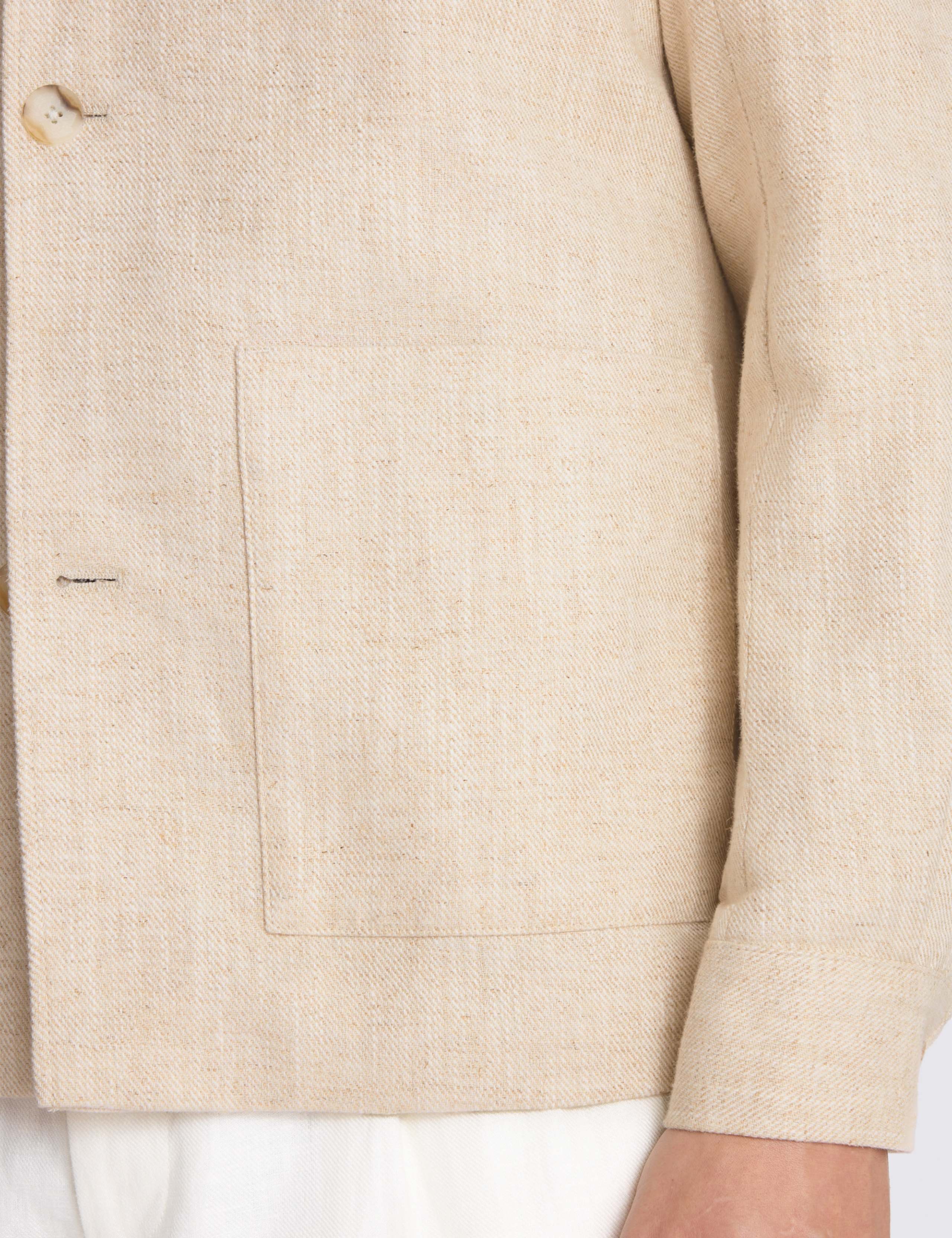 Linen Cotton Blend Twill Shacket 4 of 4