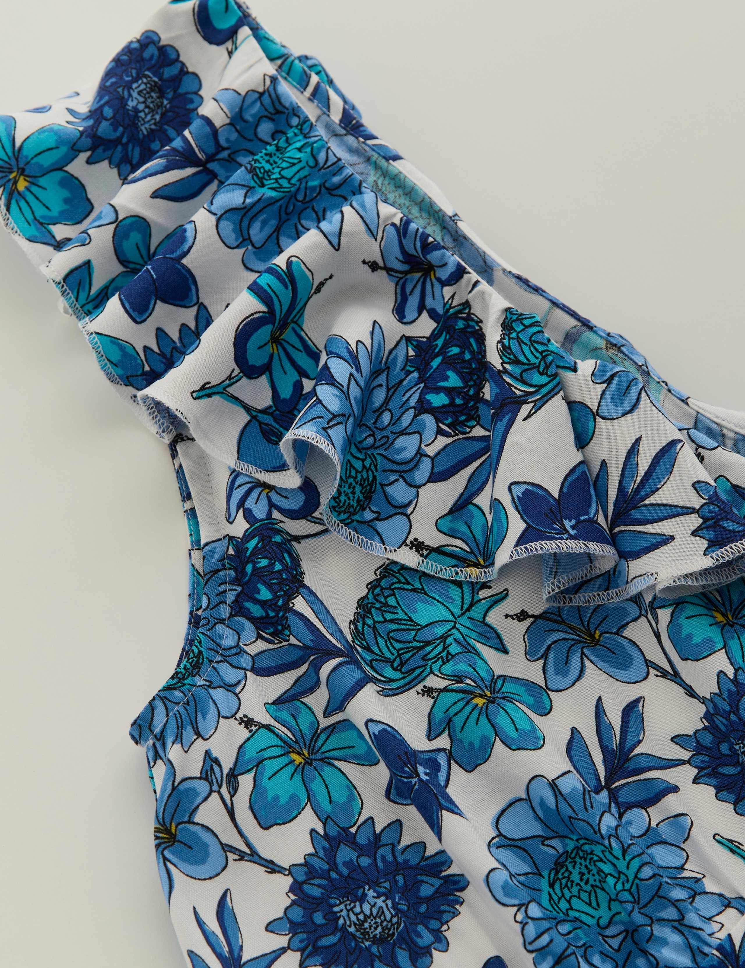 Camberina Floral Ruffle Midi Slip Dress 7 of 8