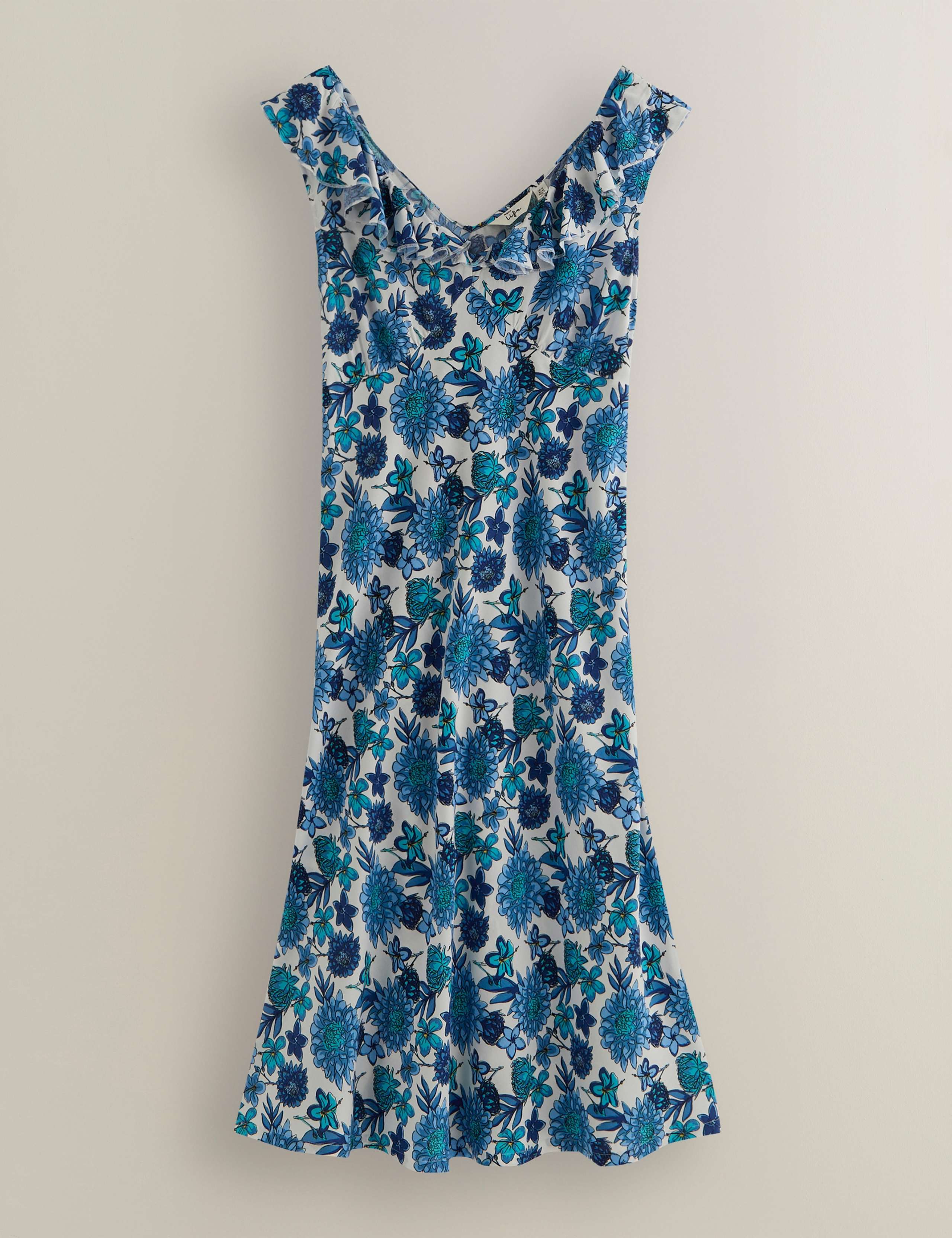 Camberina Floral Ruffle Midi Slip Dress 2 of 8