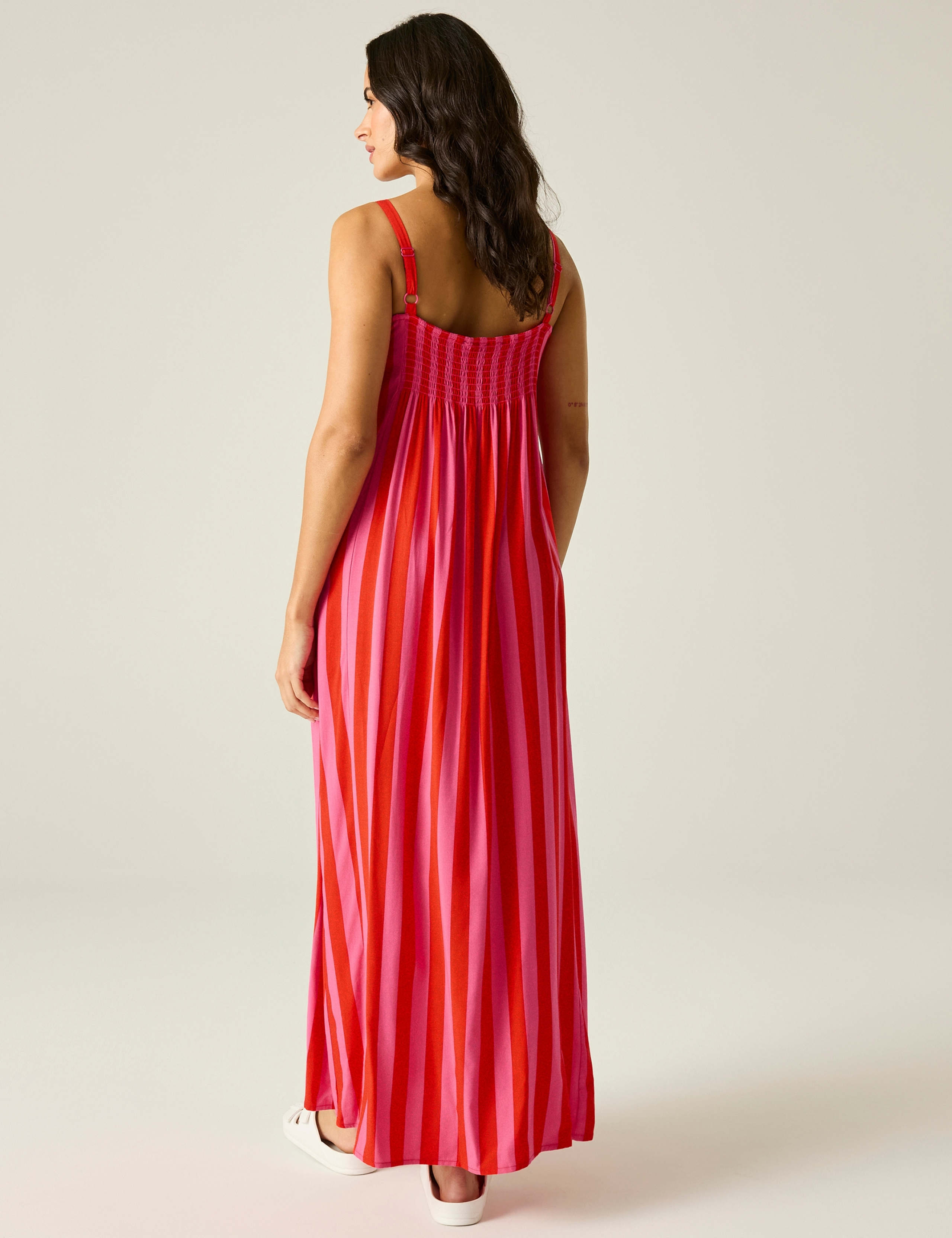 Nadalina Striped V-Neck Midaxi Slip Dress 4 of 7