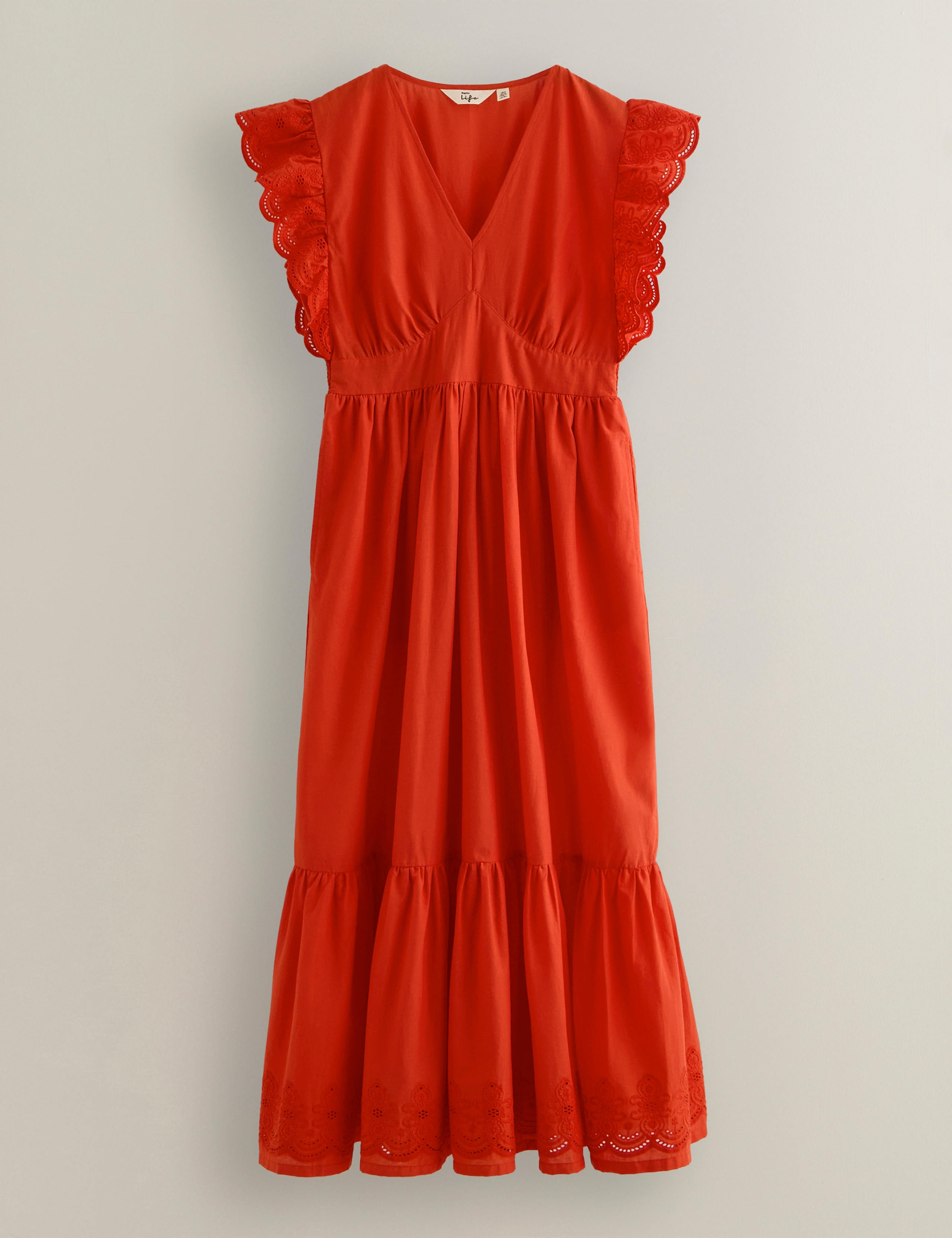 Ruffle Sleeve Midi Tiered Dress 2 of 8