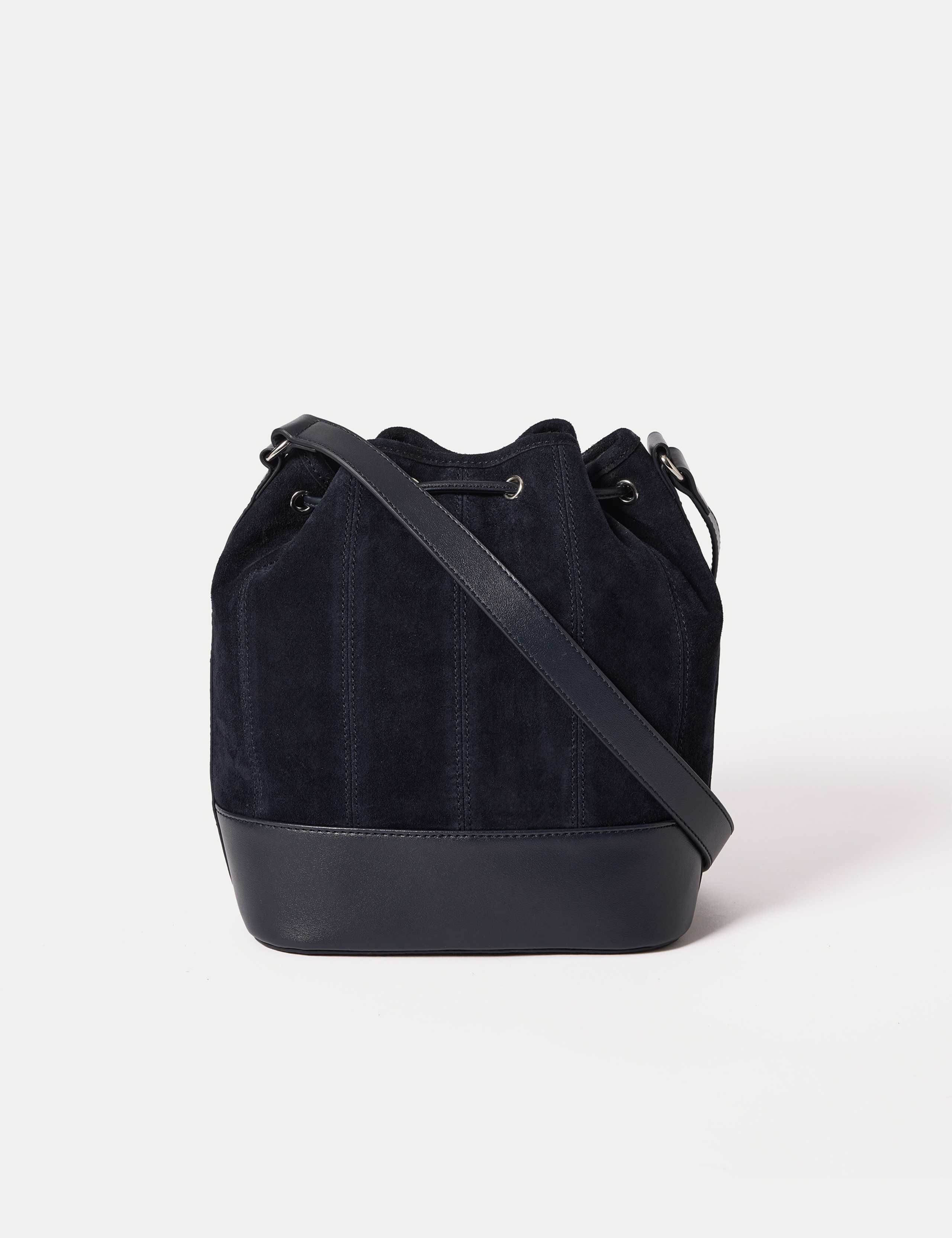 Leather Drawstring Bucket Bag 3 of 6