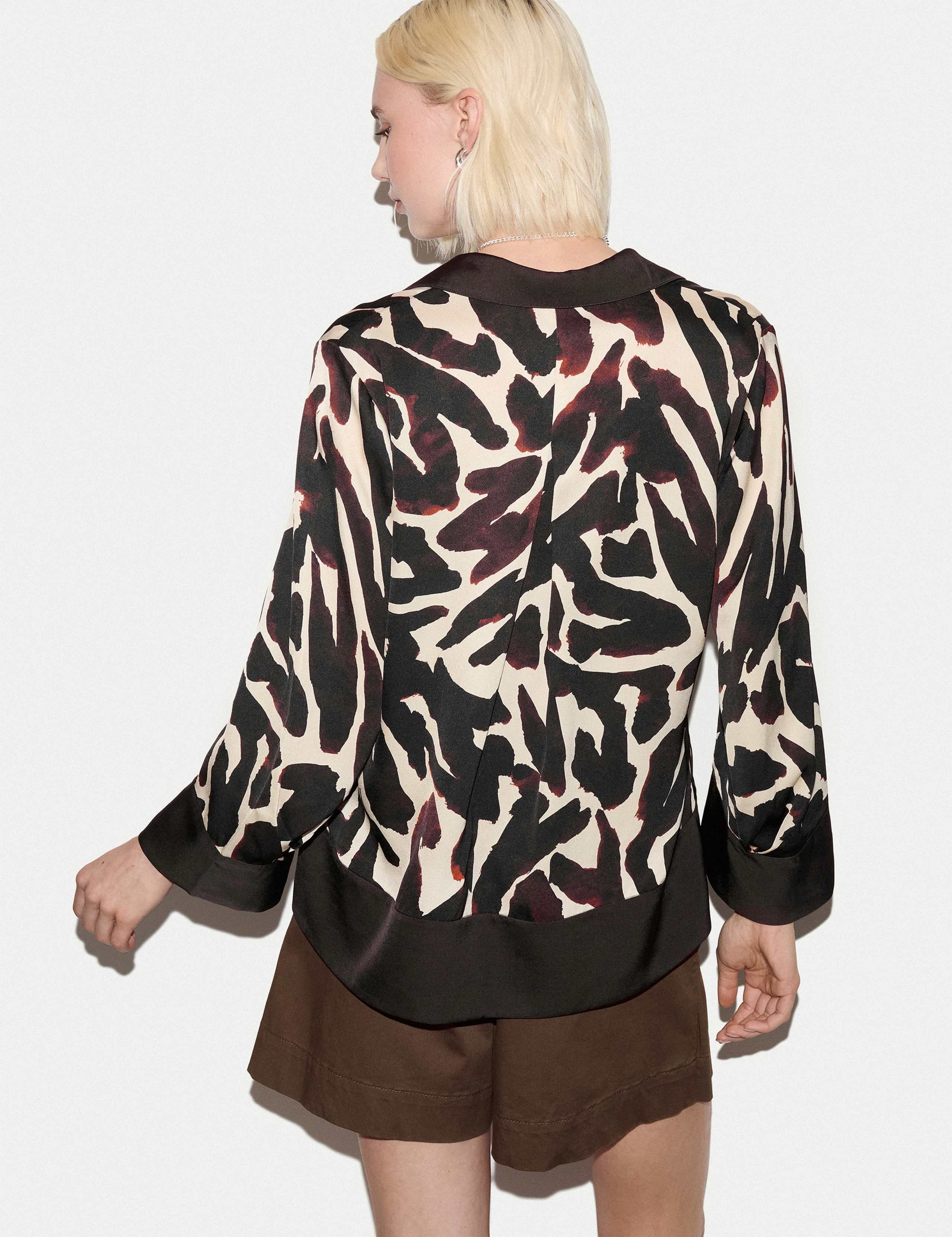 Satin Zebra Print Shirt 3 of 5