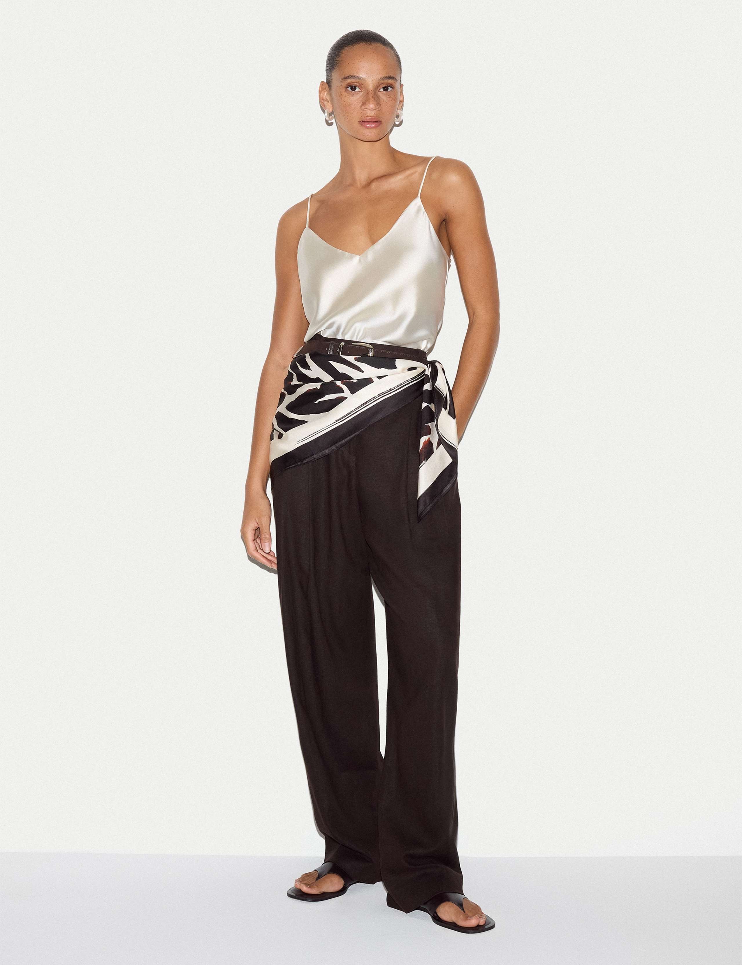 Satin V-Neck Cami Top 4 of 5