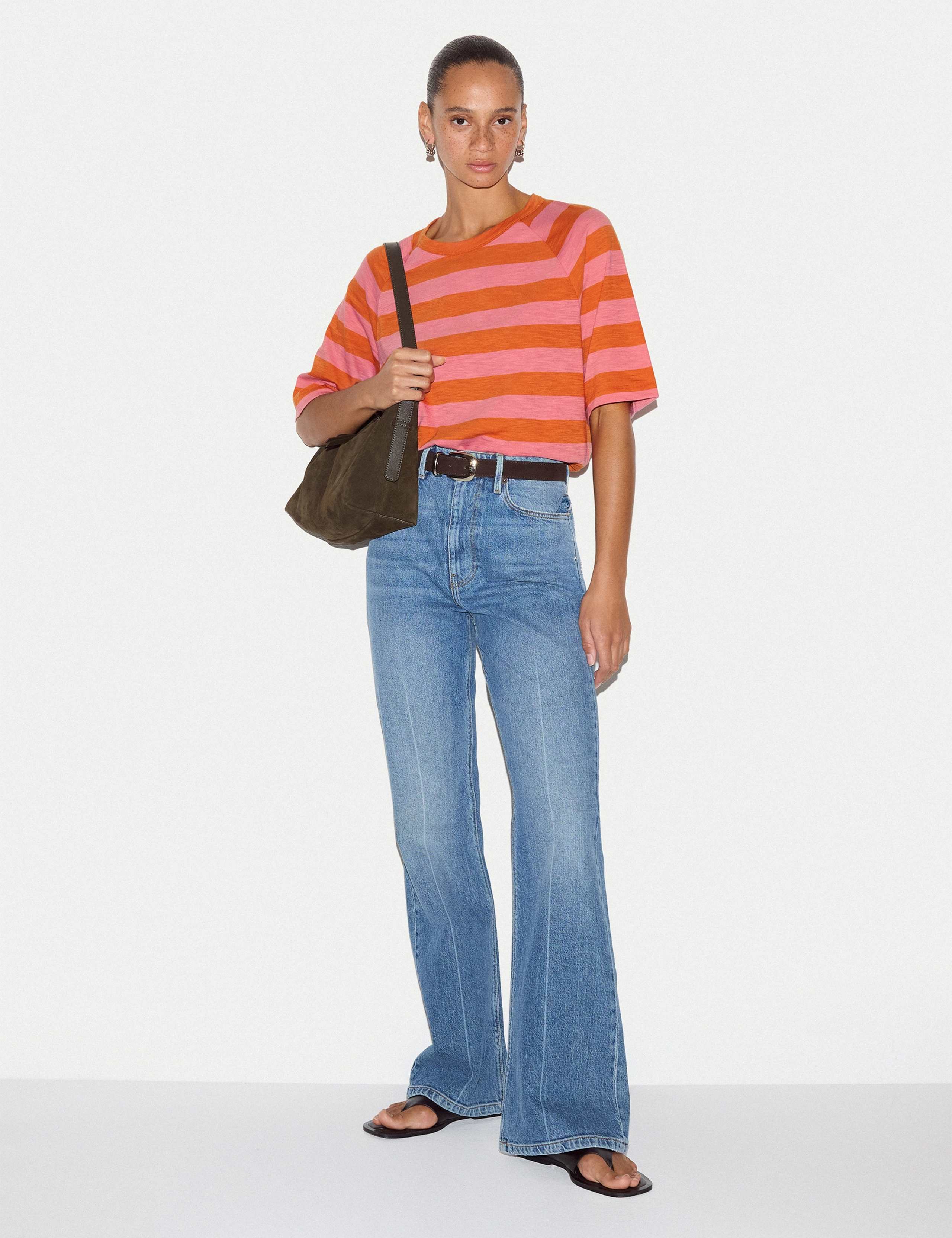 Pure Cotton Slub Striped T-Shirt 4 of 5