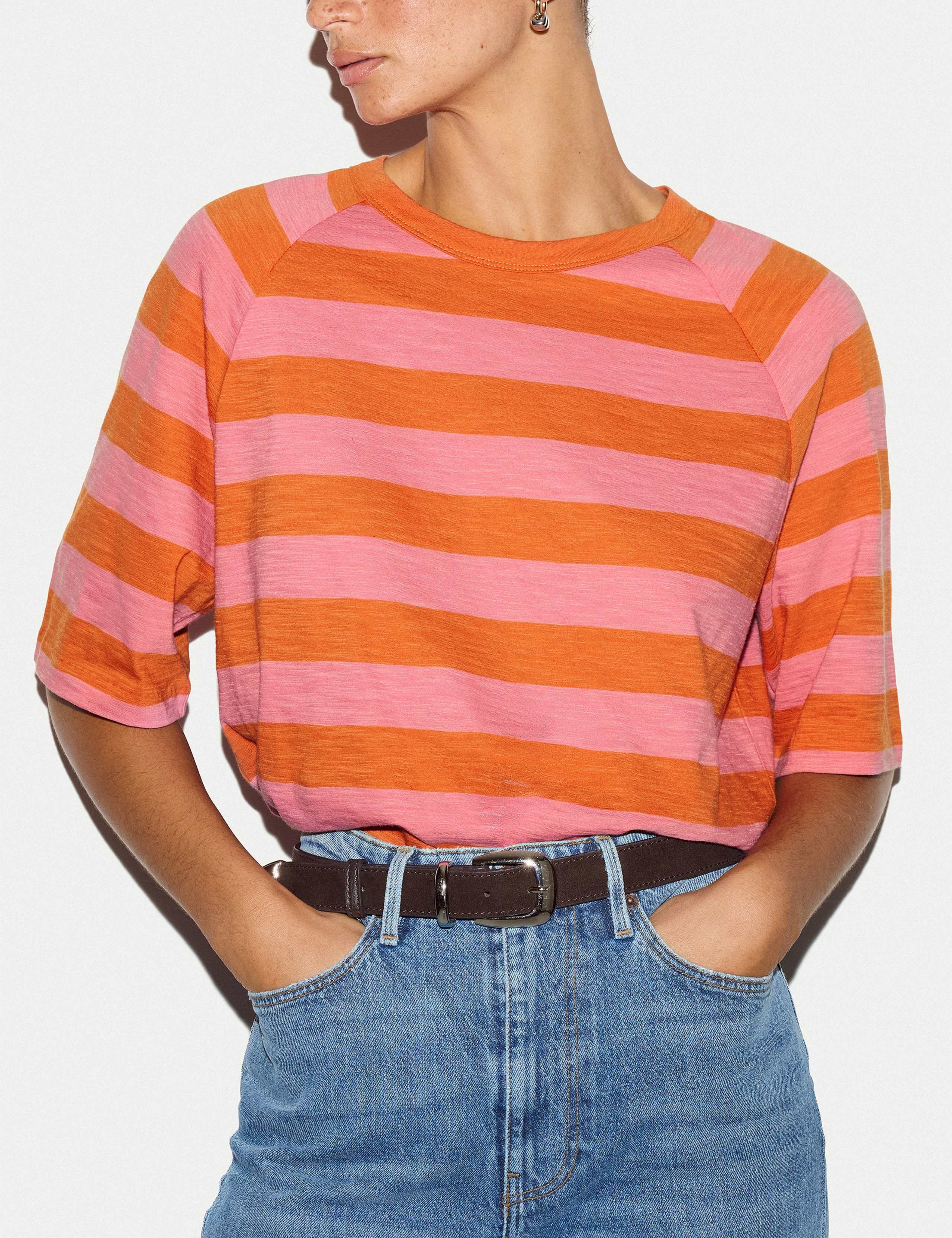 Pure Cotton Slub Striped T-Shirt 5 of 5
