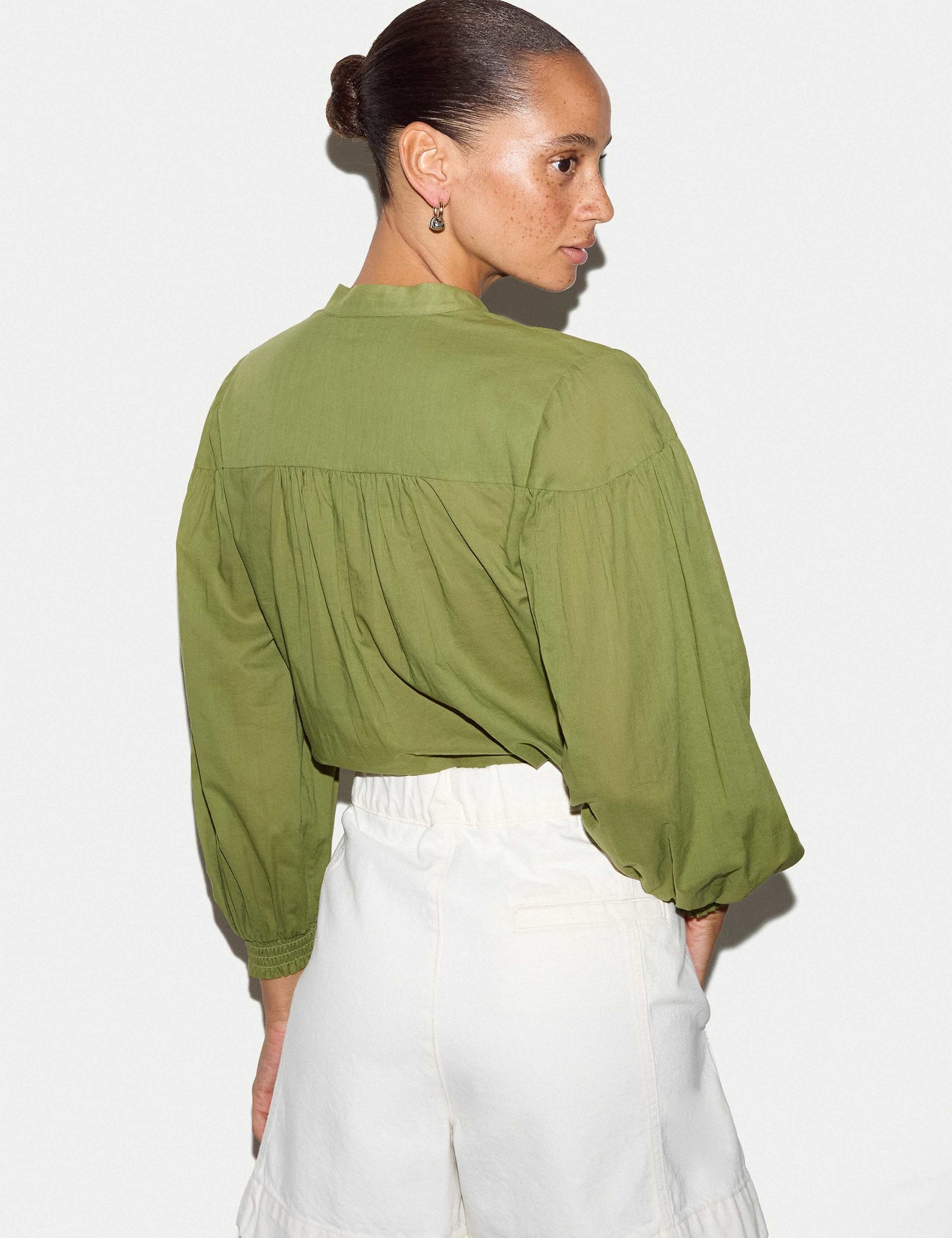 Pure Cotton Balloon Sleeve Top 2 of 4