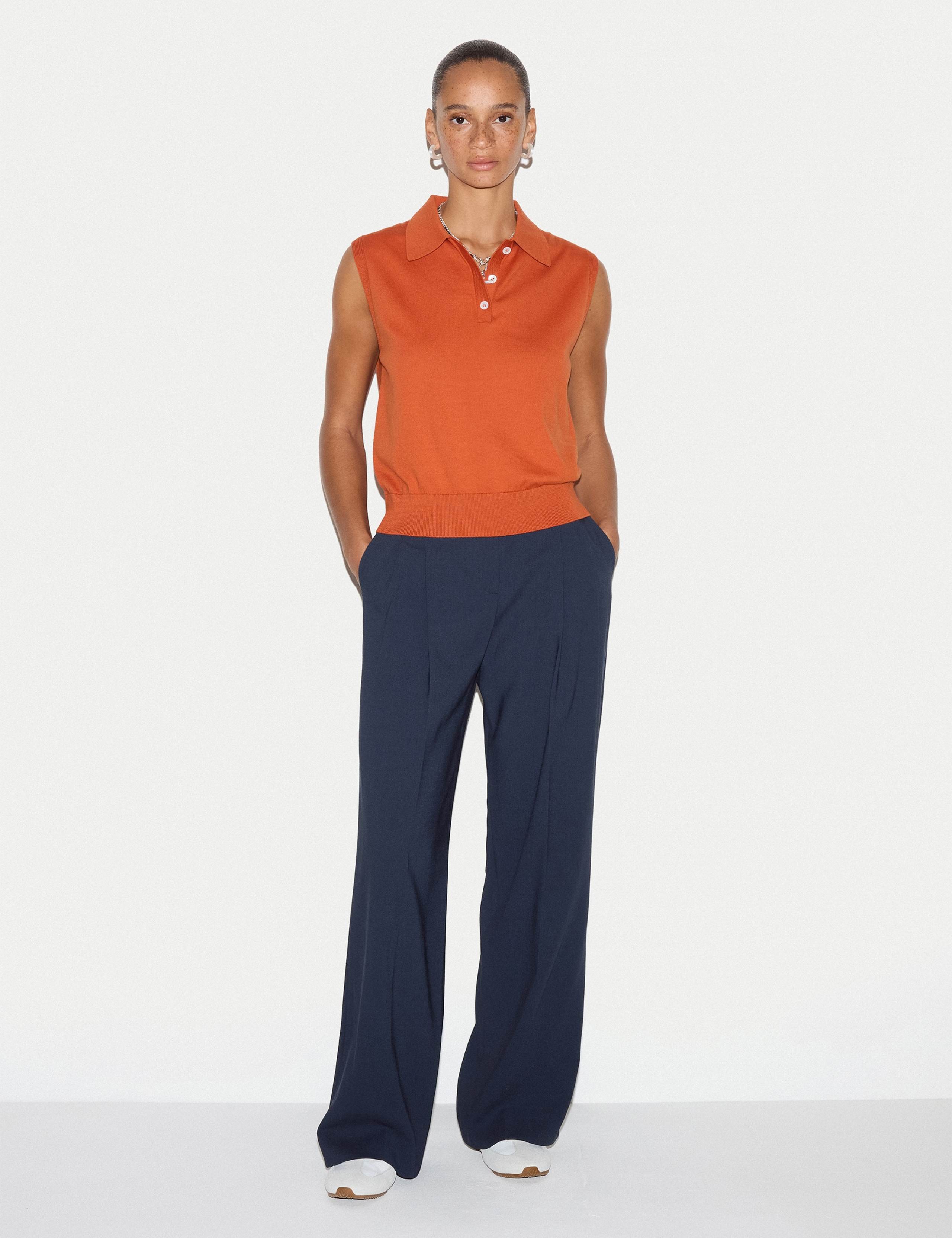 Pure Cotton Collared Vest Top 3 of 4
