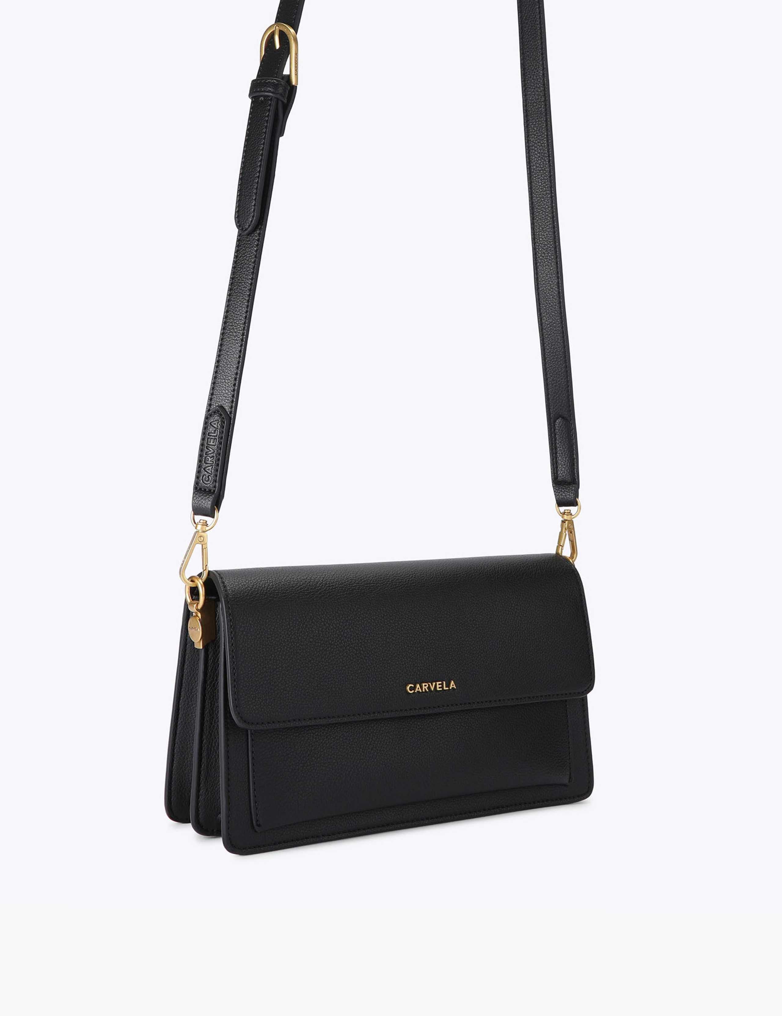 Faux Leather Cross Body Shoulder Bag 3 of 5