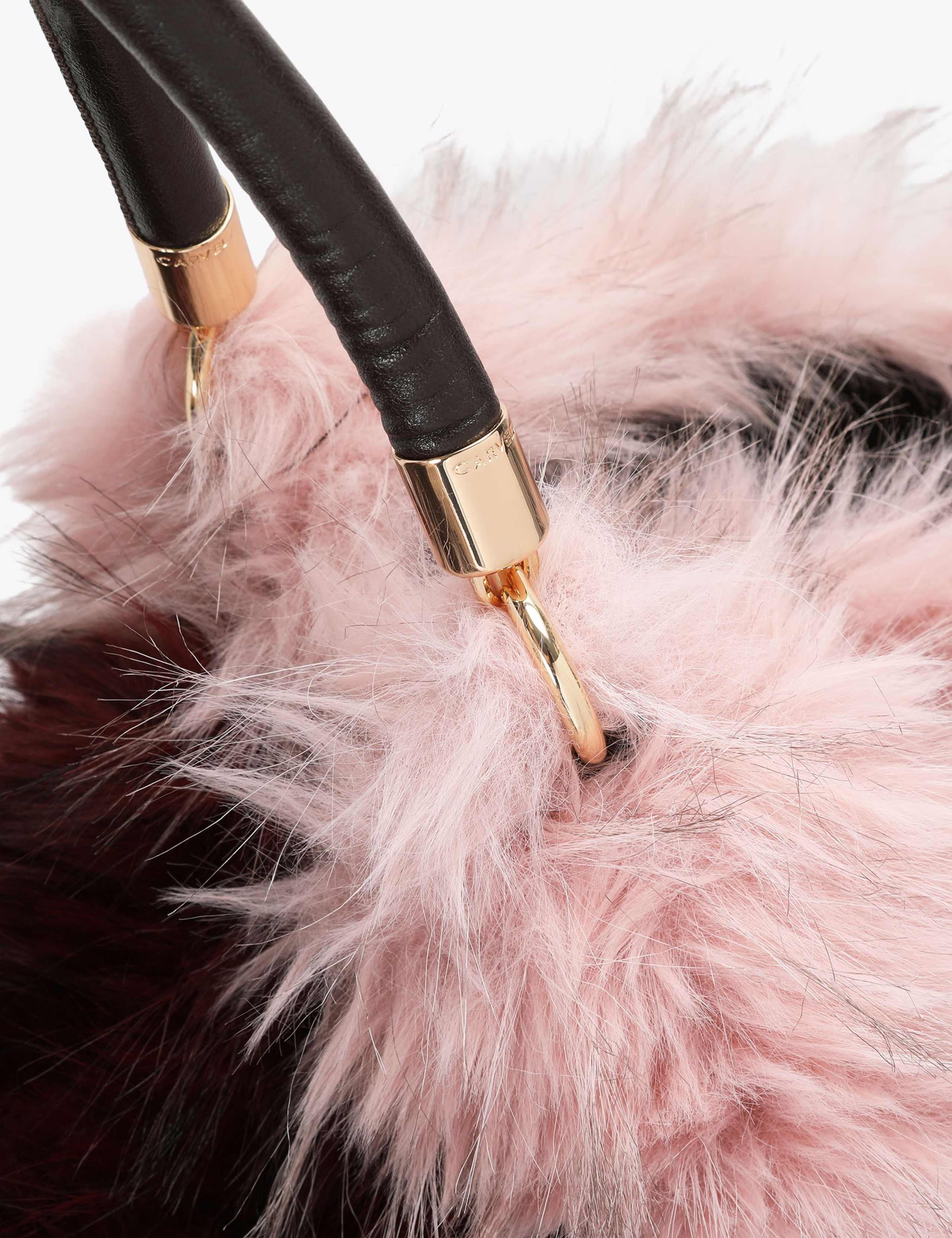 Faux Fur Colour Block Shoulder Bag 4 of 4