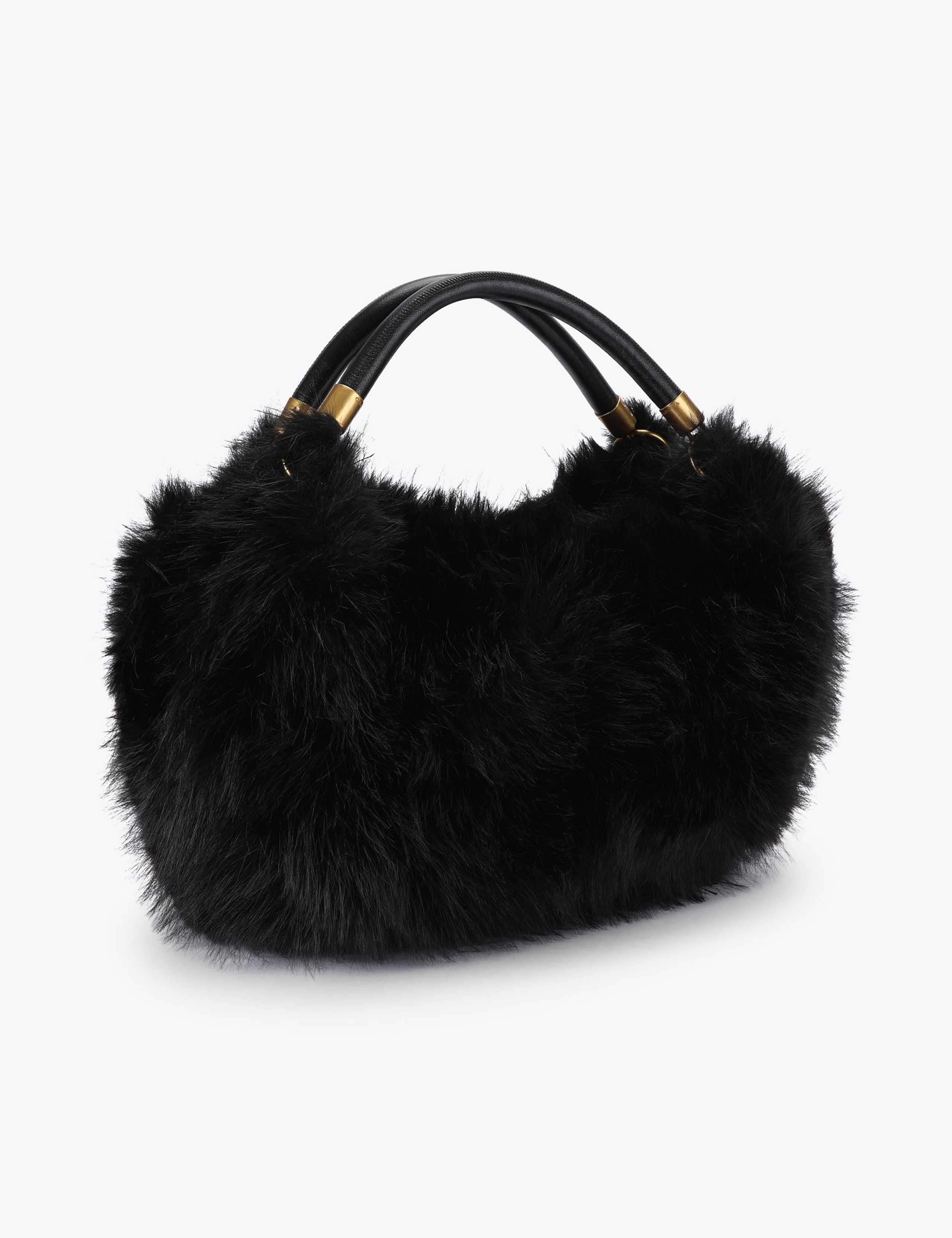 Faux Fur Mini Cross Body Bag 2 of 4