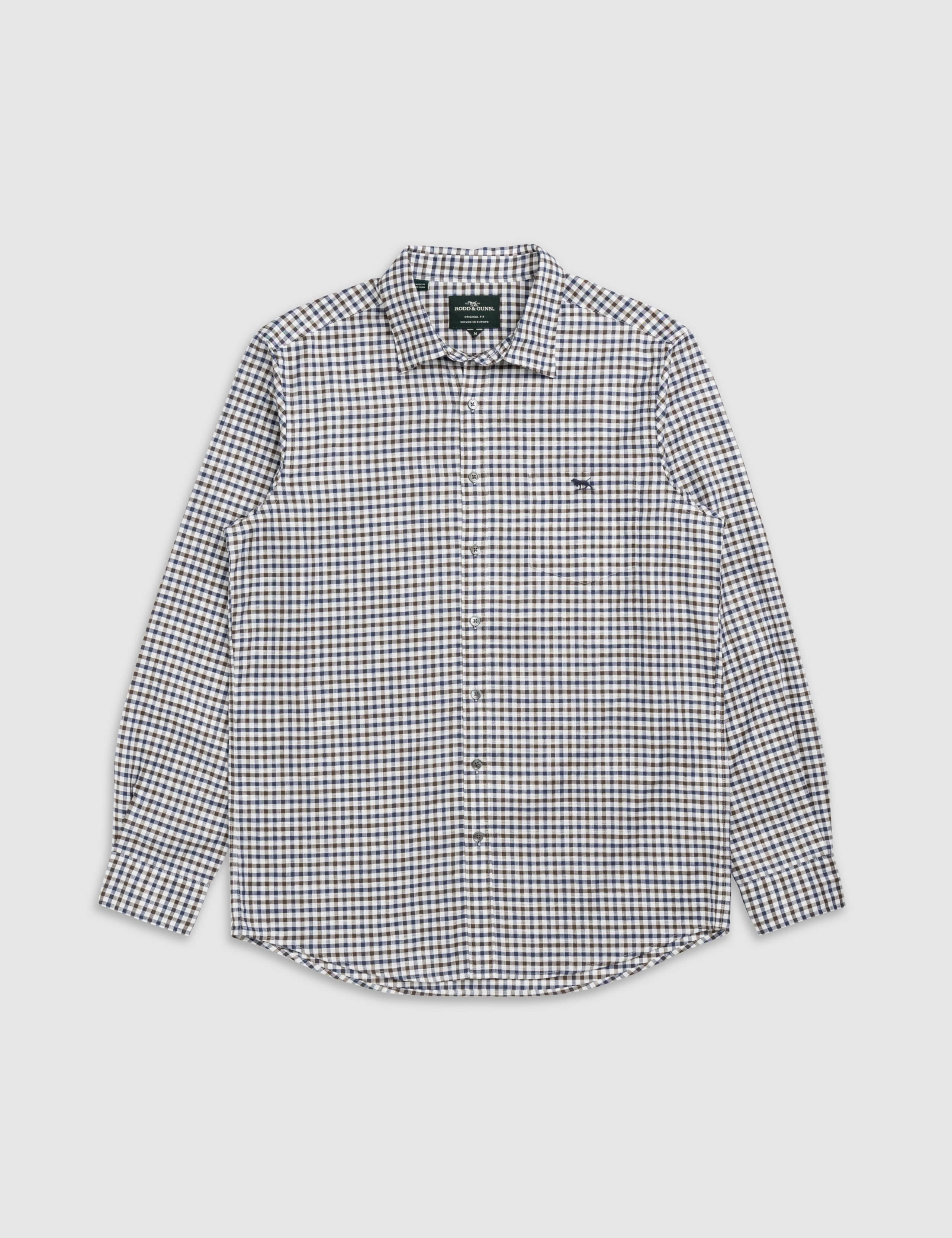 Cotton Linen Blend Checked Oxford Shirt 5 of 6