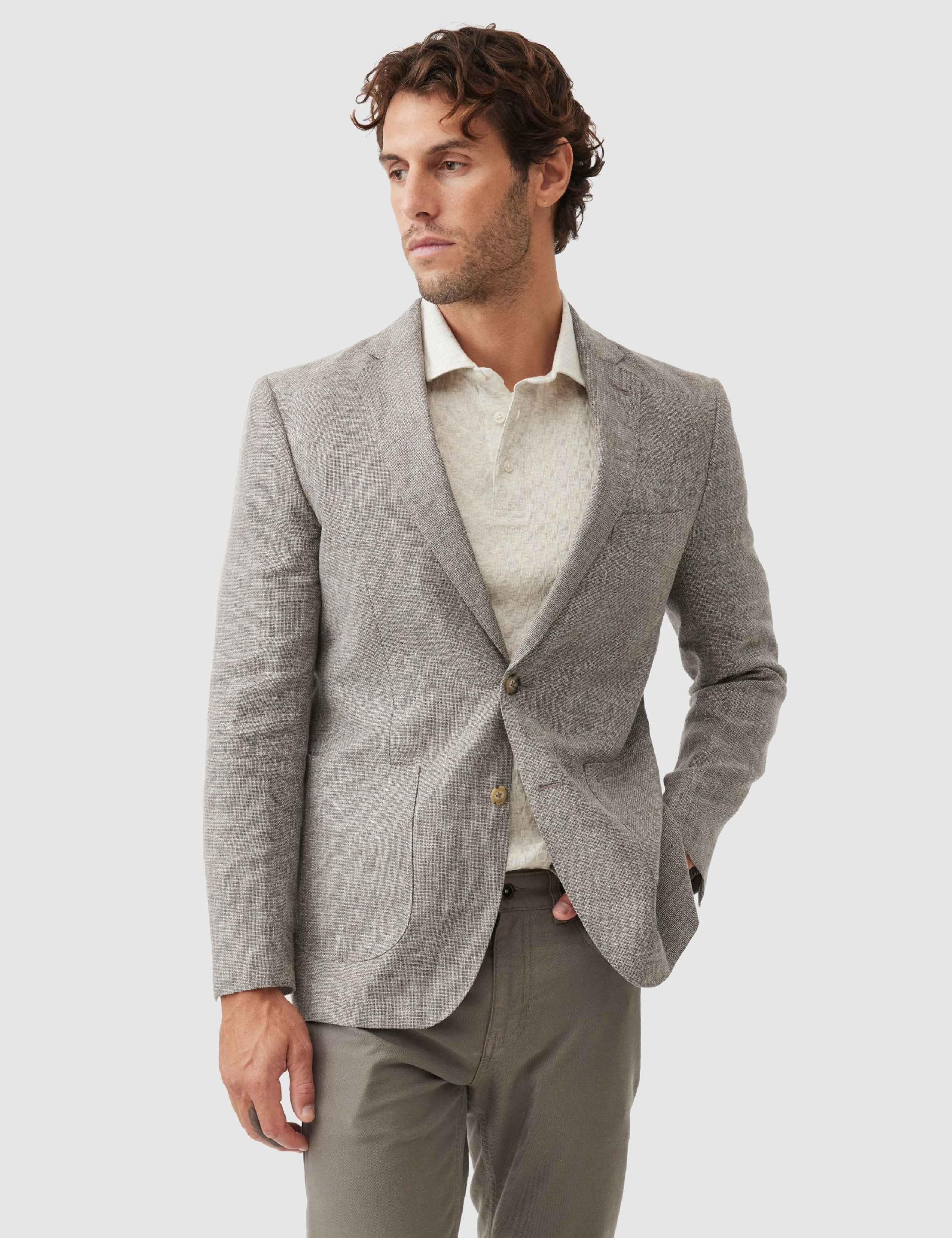 The Cascades Sports Fit Linen Rich Jacket 1 of 5