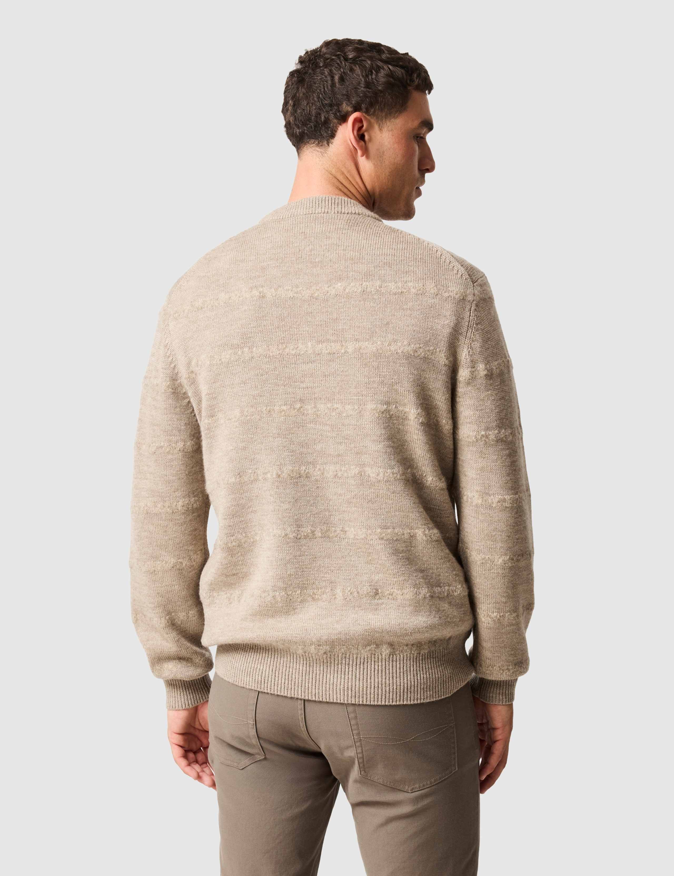 Wool Rich Crew Neck Textured Jumper 4 of 6