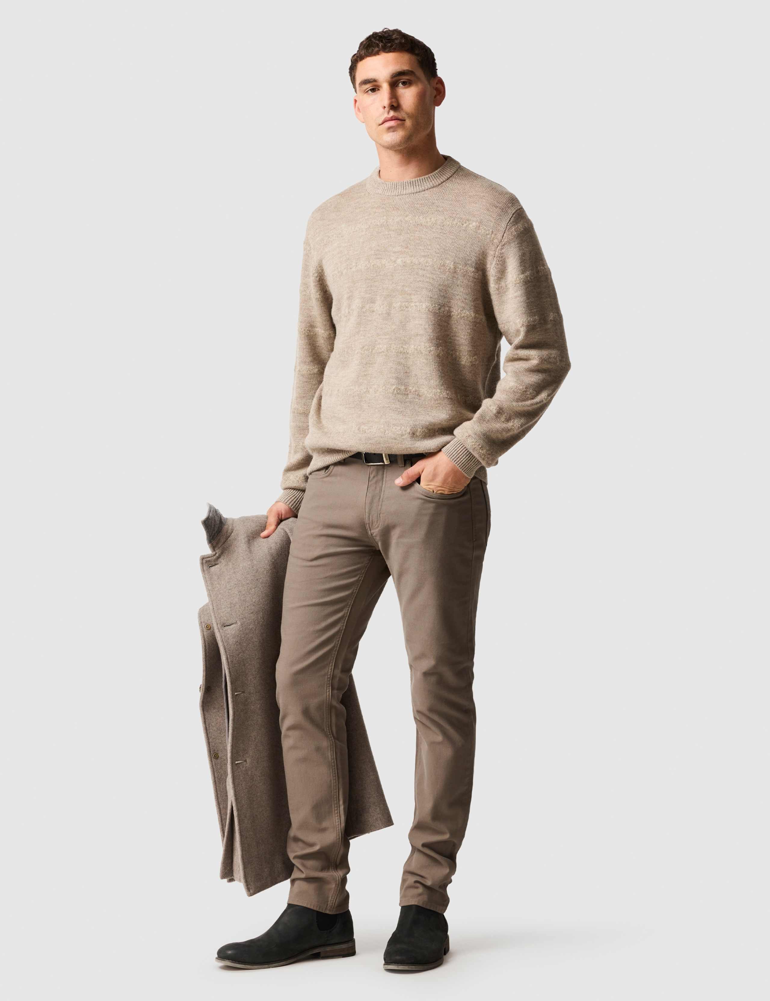 Wool Rich Crew Neck Textured Jumper 5 of 6