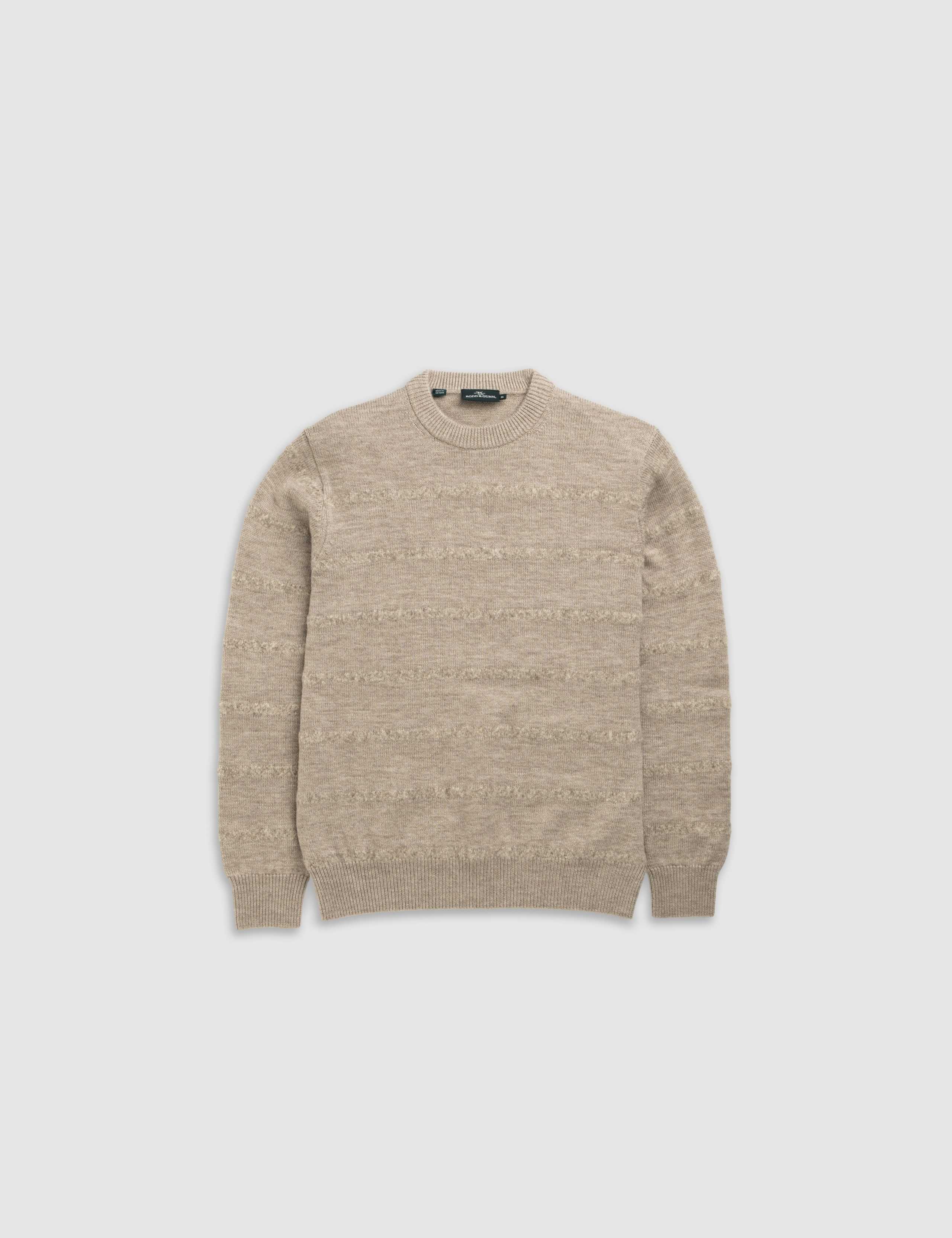 Wool Rich Crew Neck Textured Jumper 2 of 6