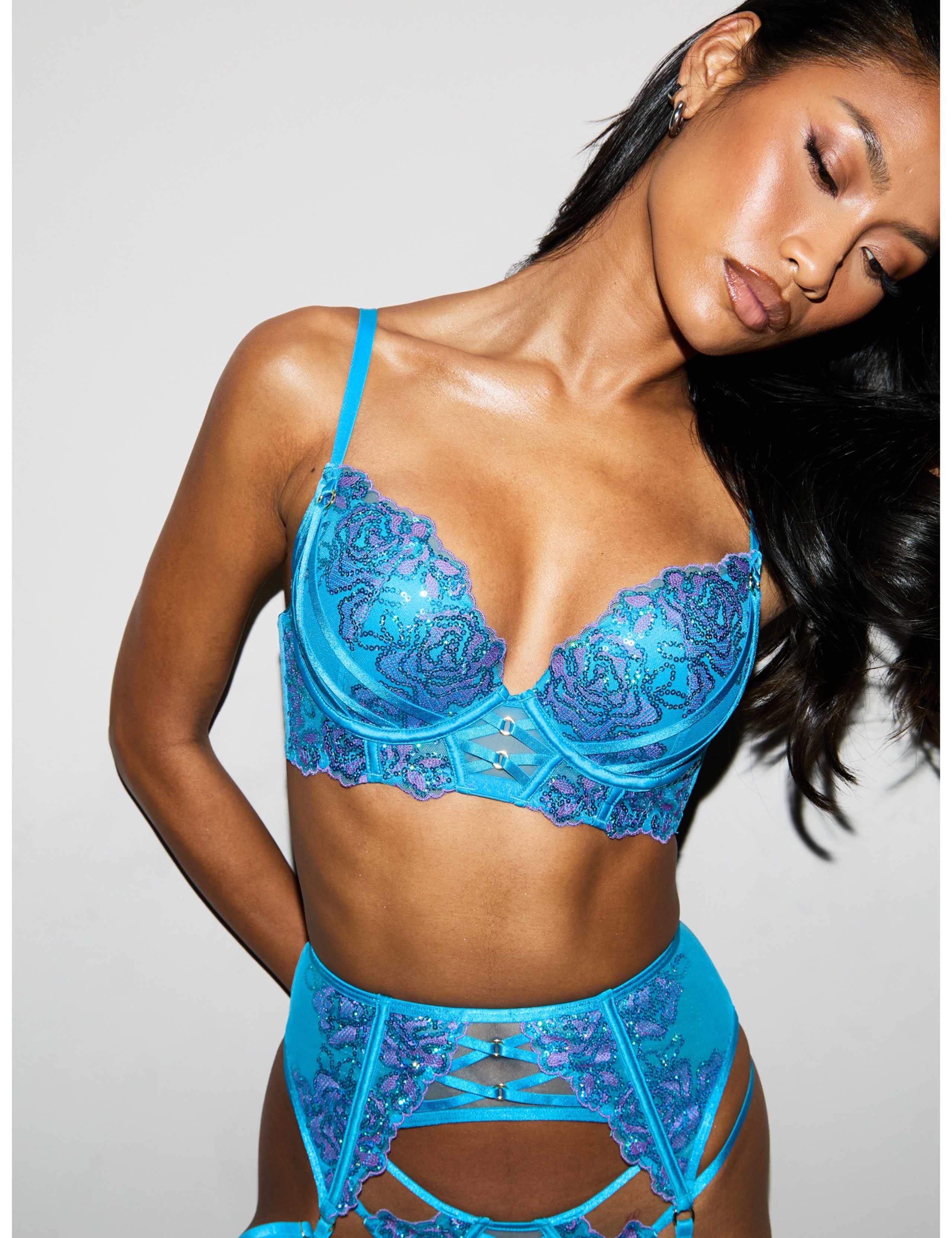 Sequin Wired Plunge Bra (A-E) 1 of 4