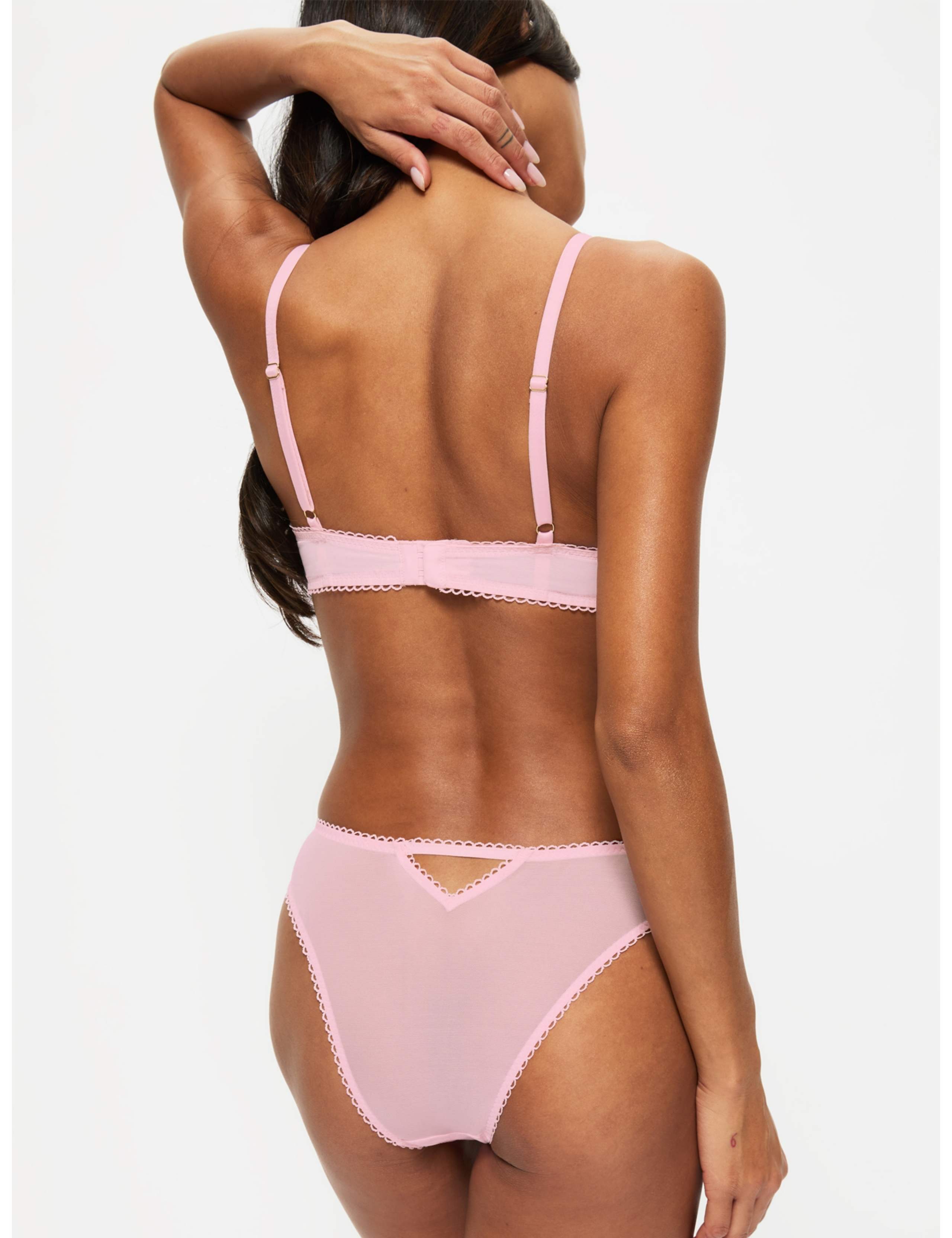Polka Dot Embroidered Mesh Brazilian Knickers 4 of 5