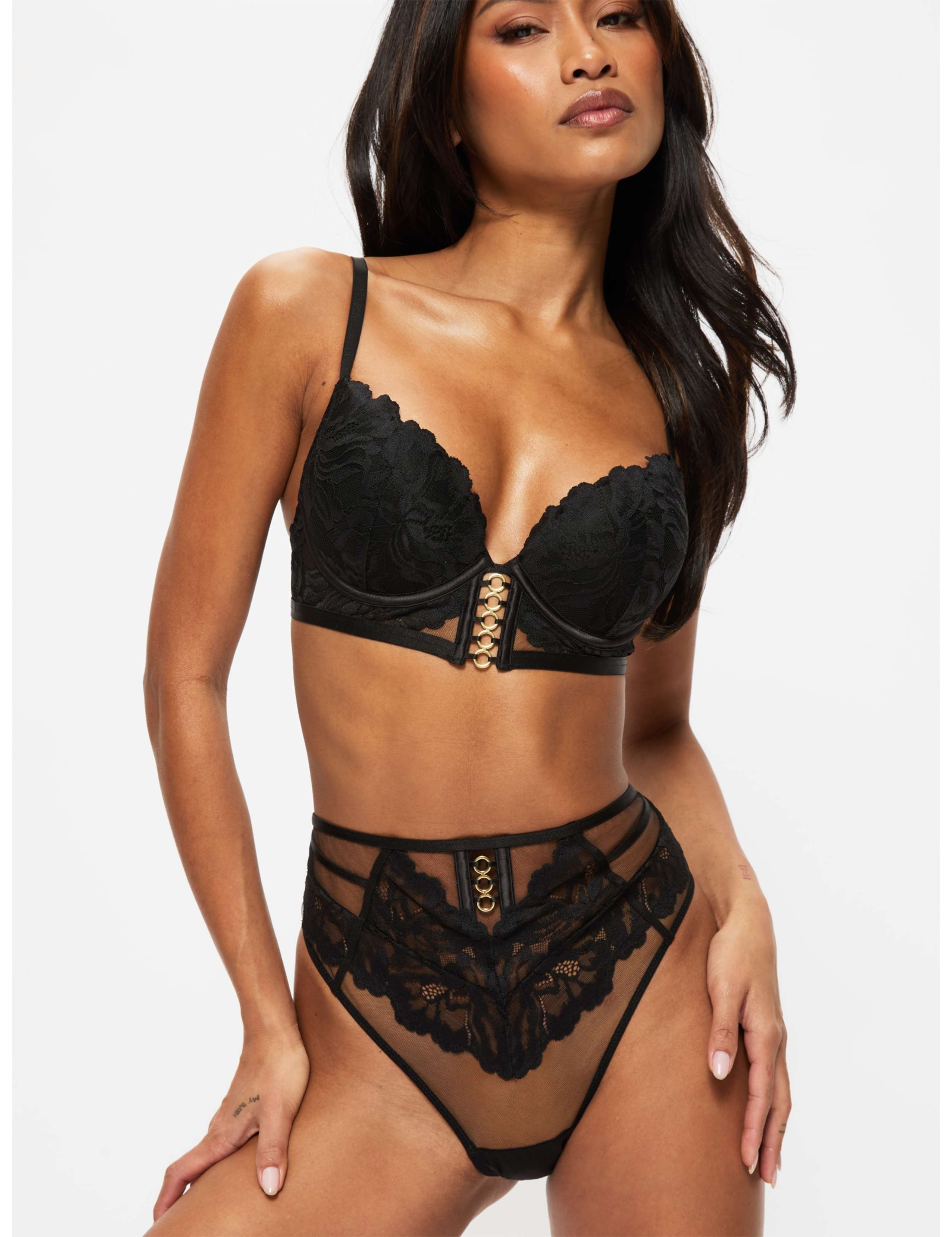 Mesh & Lace High Waisted Brazilian Knickers 3 of 5