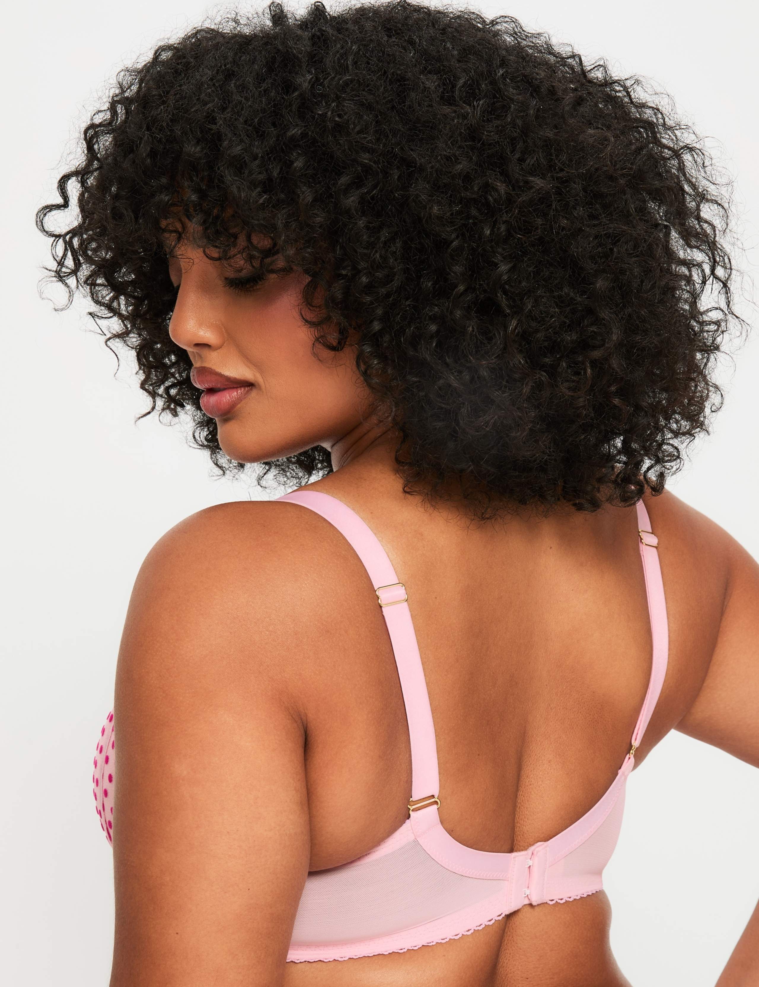 Mesh Polka Dot Wired Plunge Bra (A-G) 7 of 8