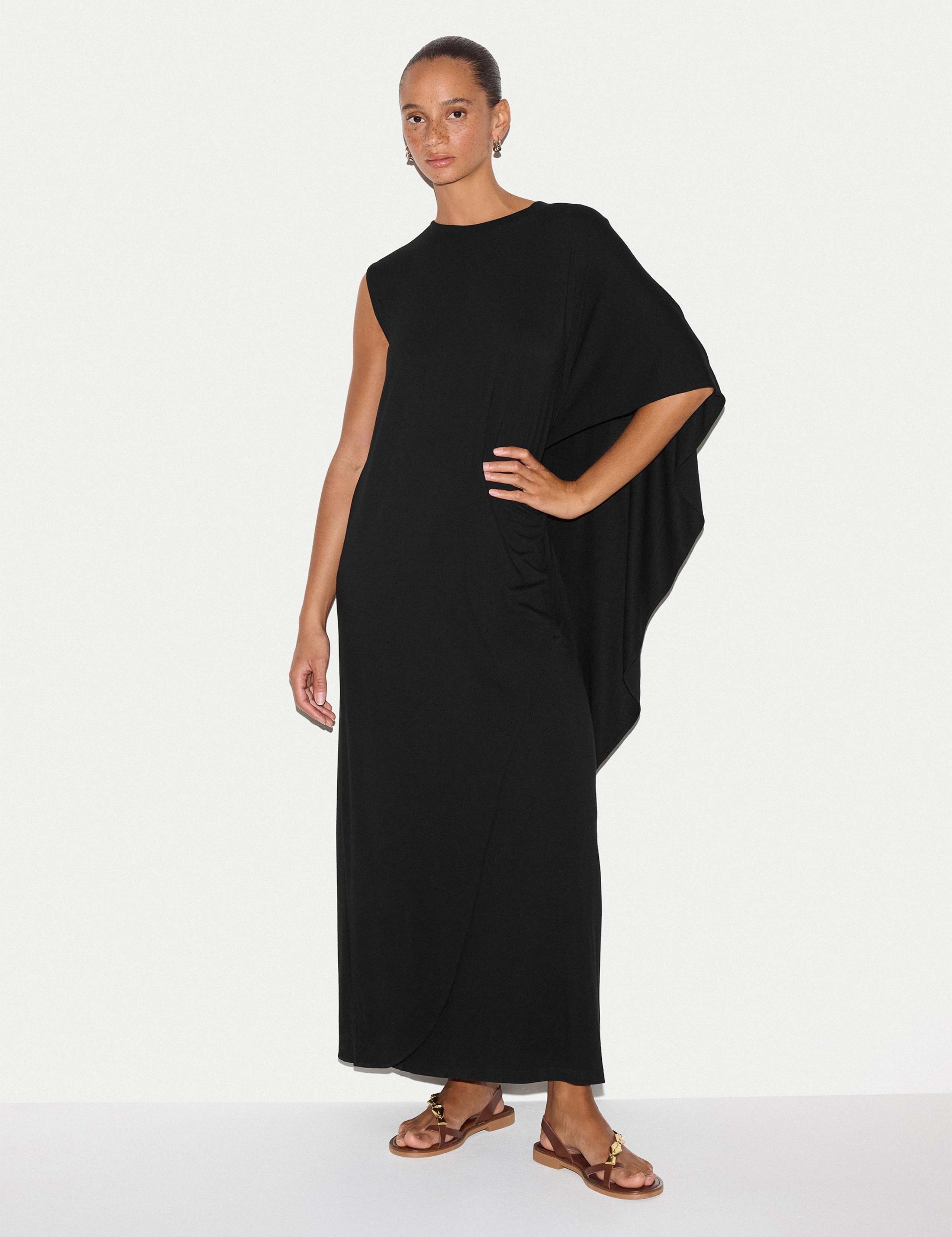Jersey Maxi Column Cape Dress 1 of 5