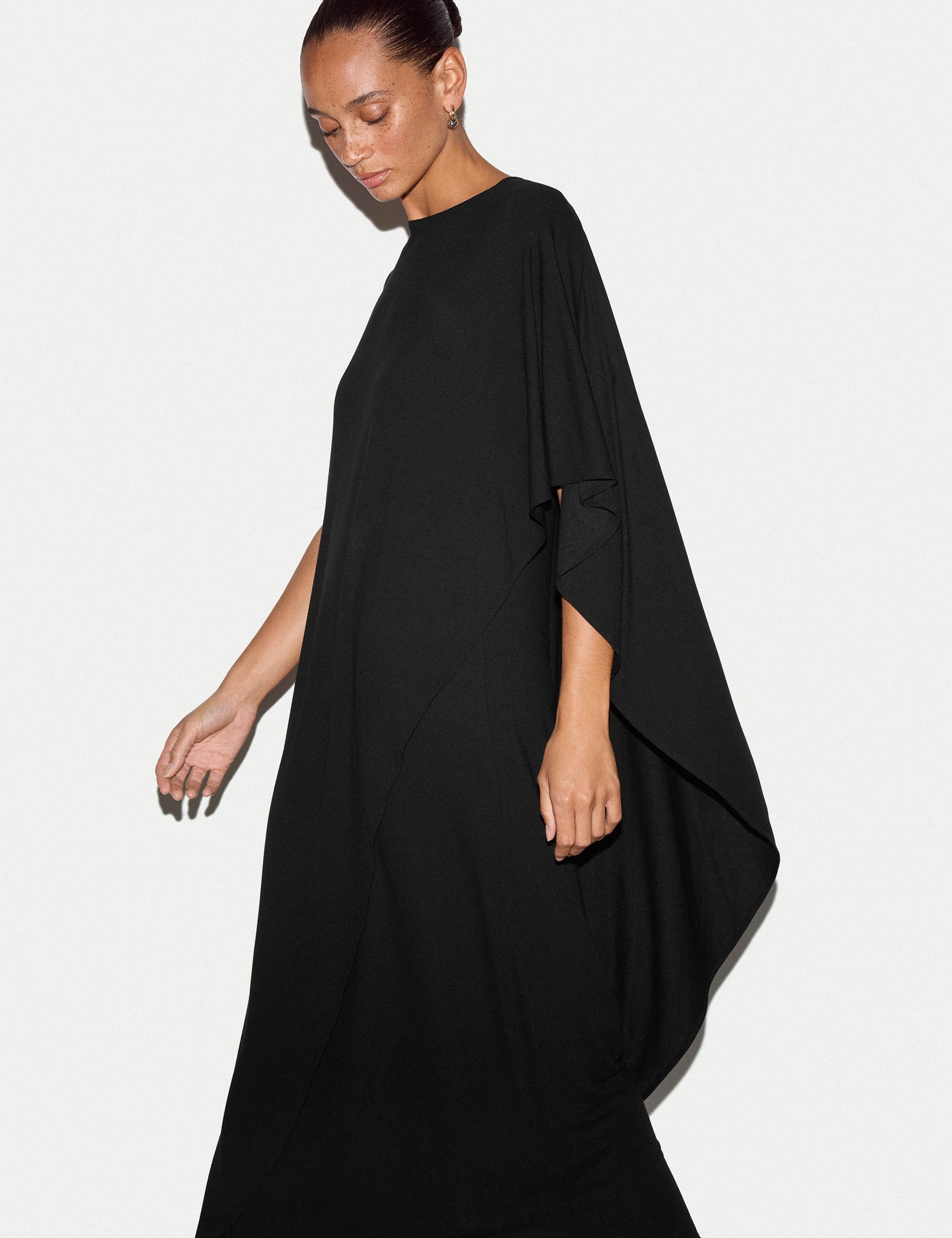 Jersey Maxi Column Cape Dress 4 of 5