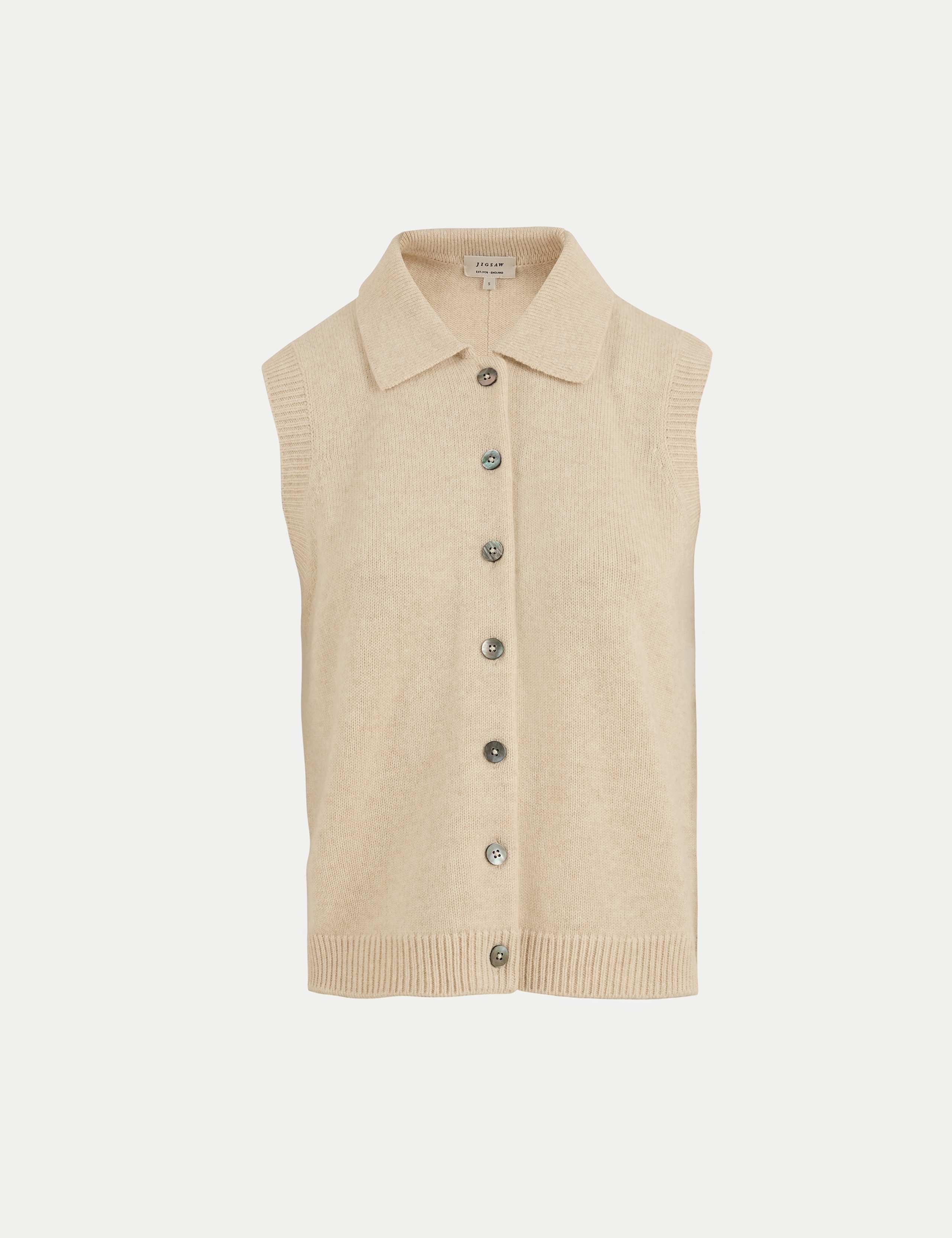 Wool Rich Collared Button Through Vest 2 of 5