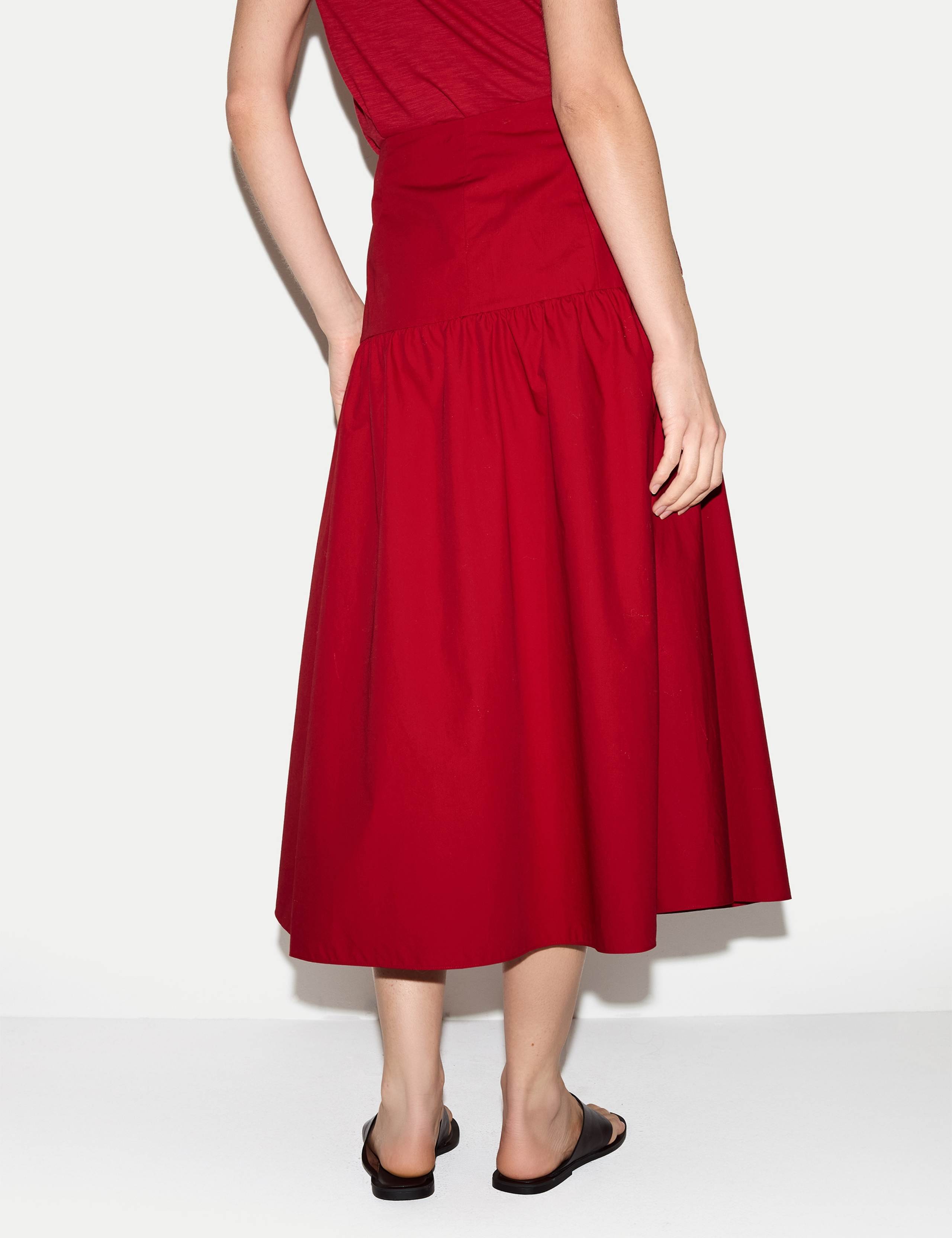 Pure Cotton Midi A-Line Skirt 4 of 5