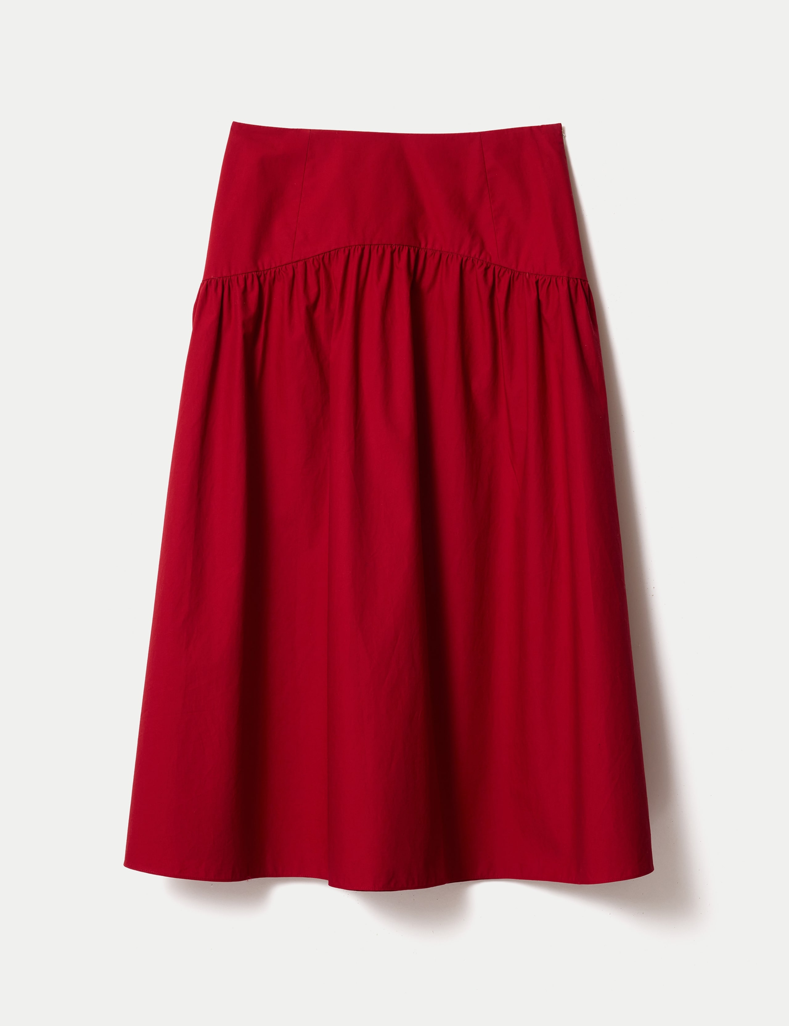 Pure Cotton Midi A-Line Skirt 2 of 5