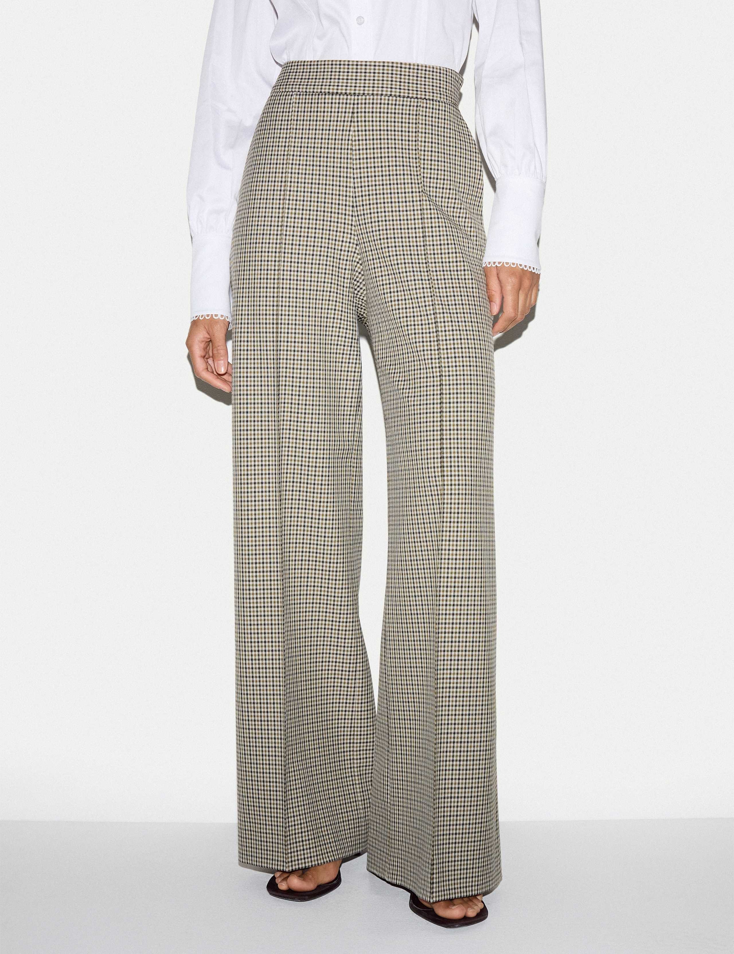 Checked Wide Leg Trousers 3 of 5