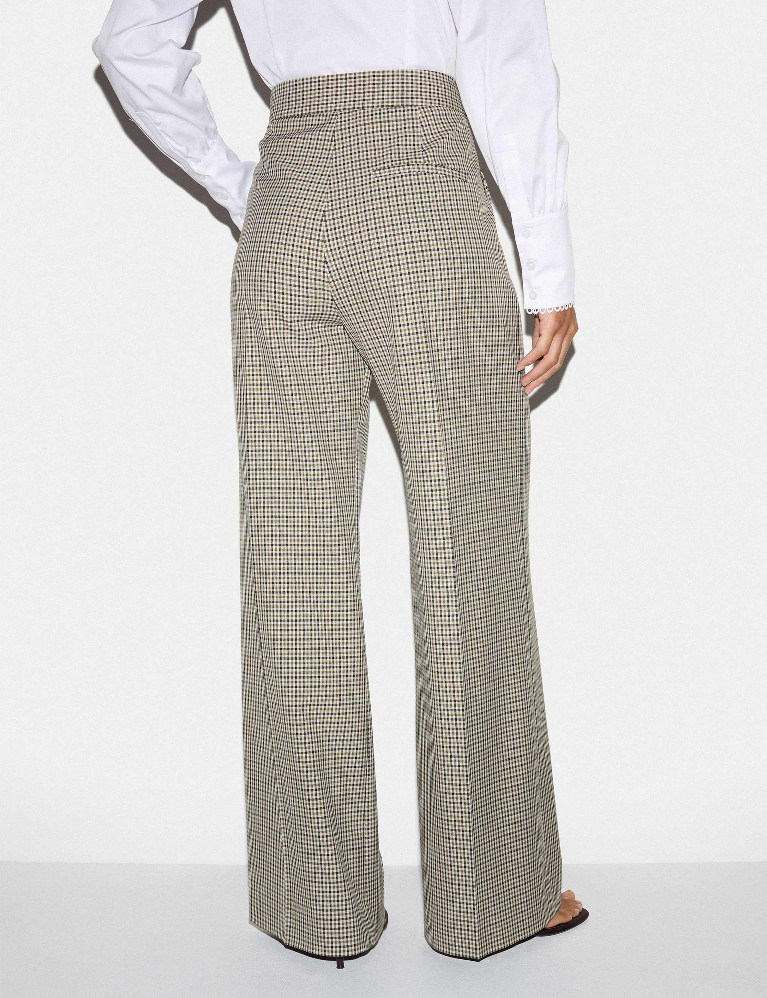 Checked Wide Leg Trousers 4 of 5