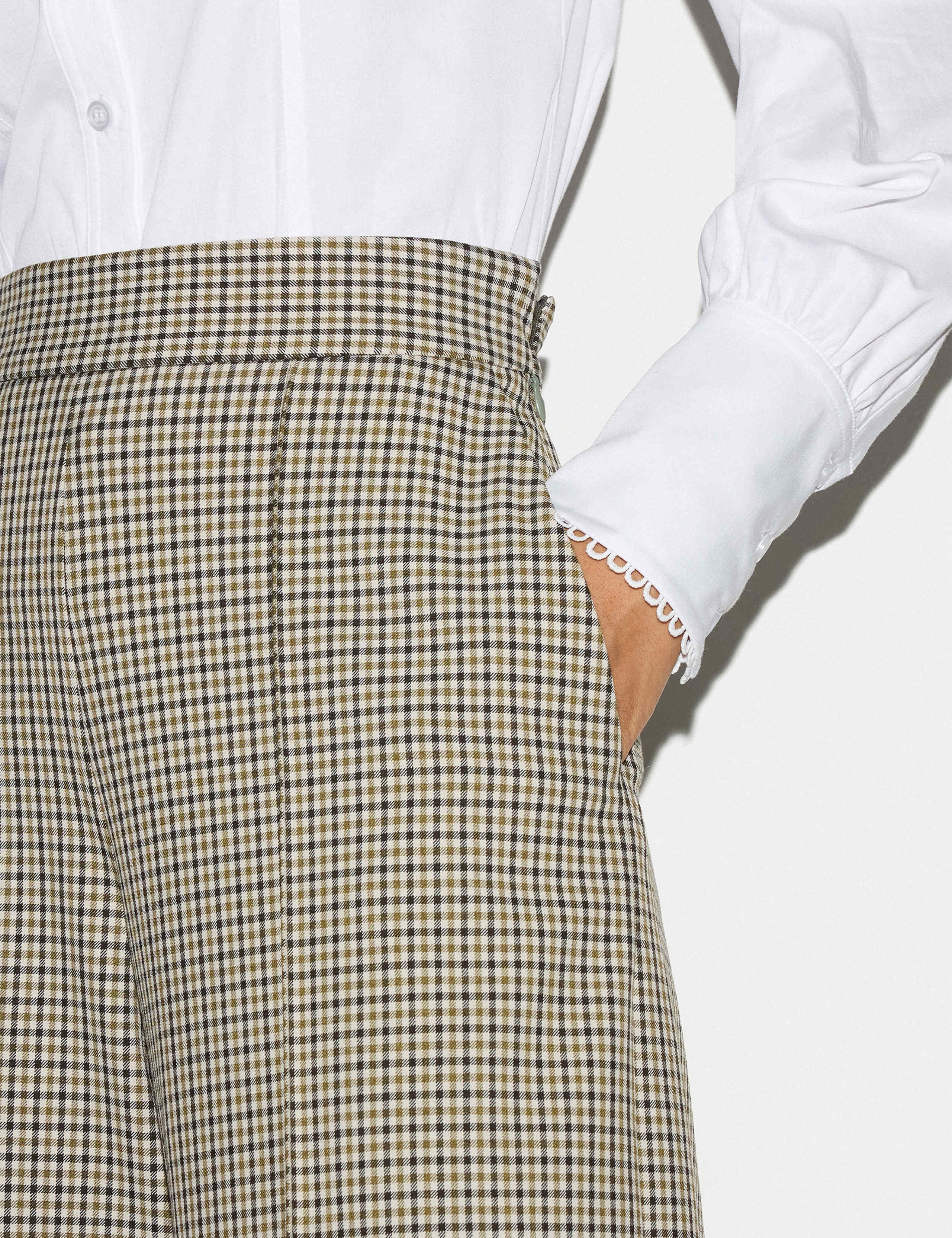 Checked Wide Leg Trousers 5 of 5