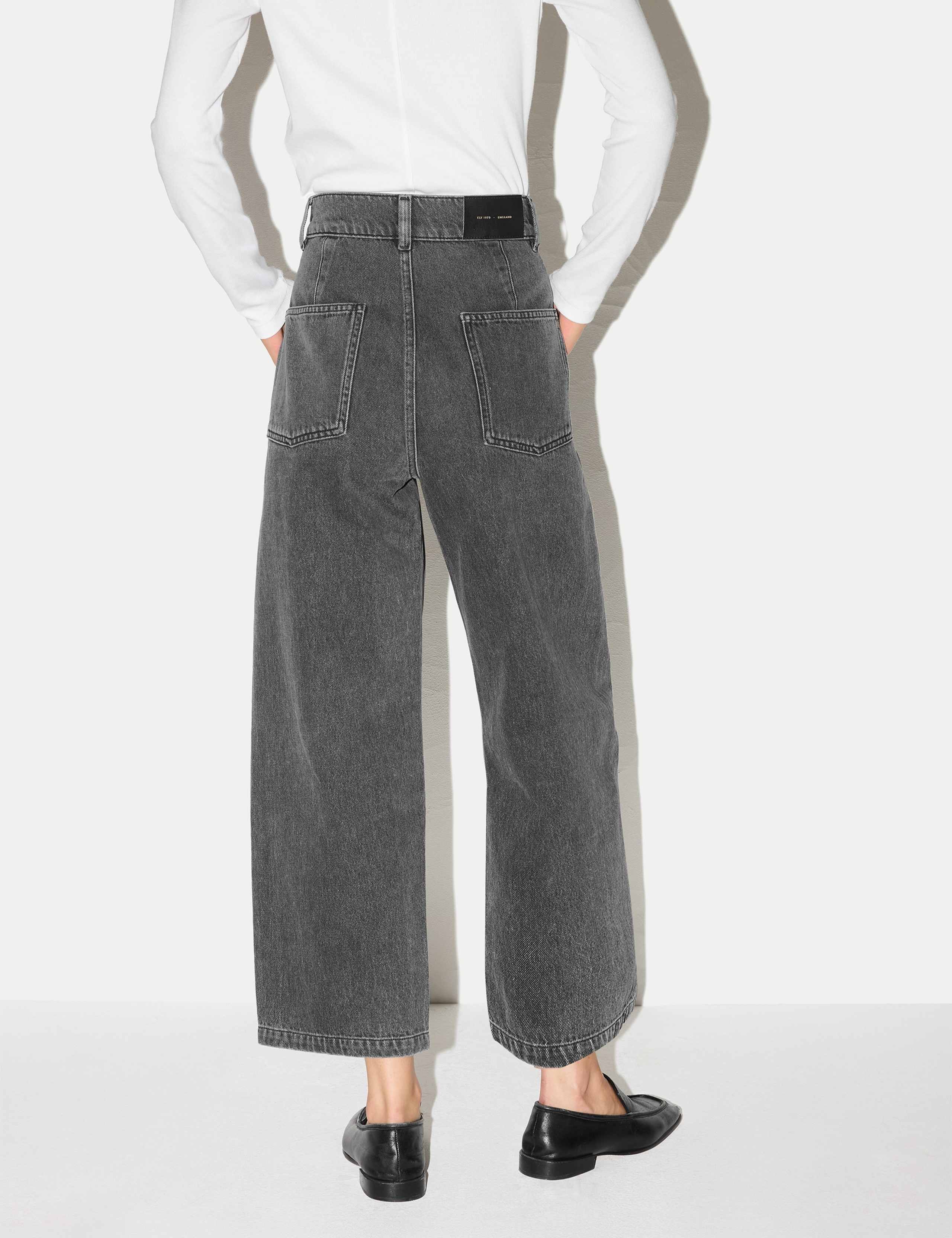High Waisted Barrel Cropped Jeans 2 of 6