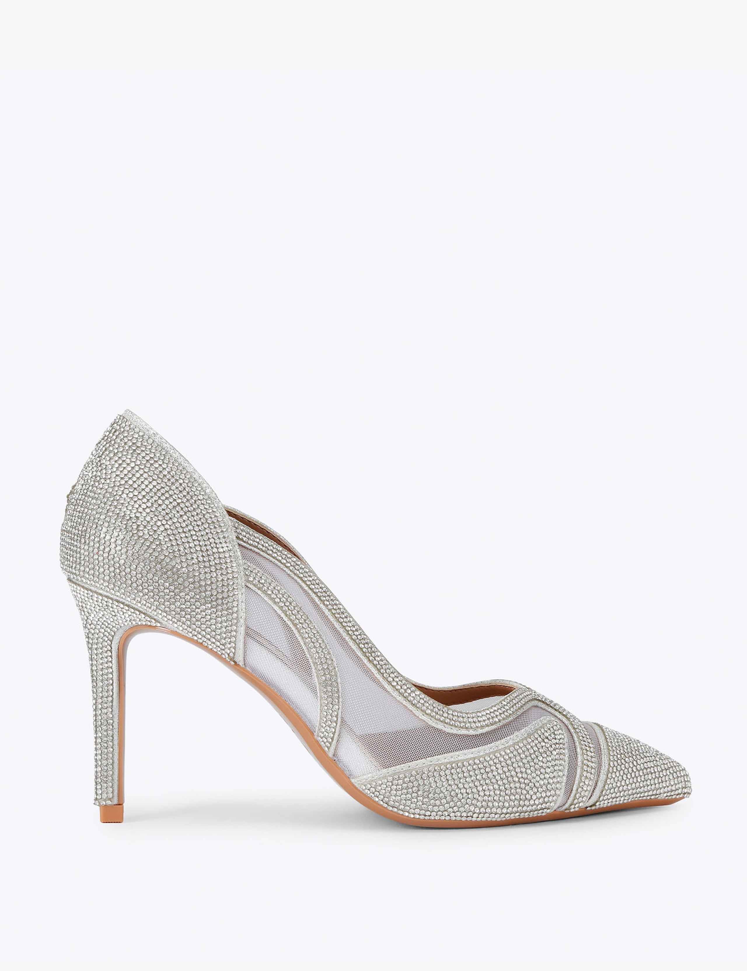 Sparkle Stiletto Heel Pointed Court Shoes 1 of 5