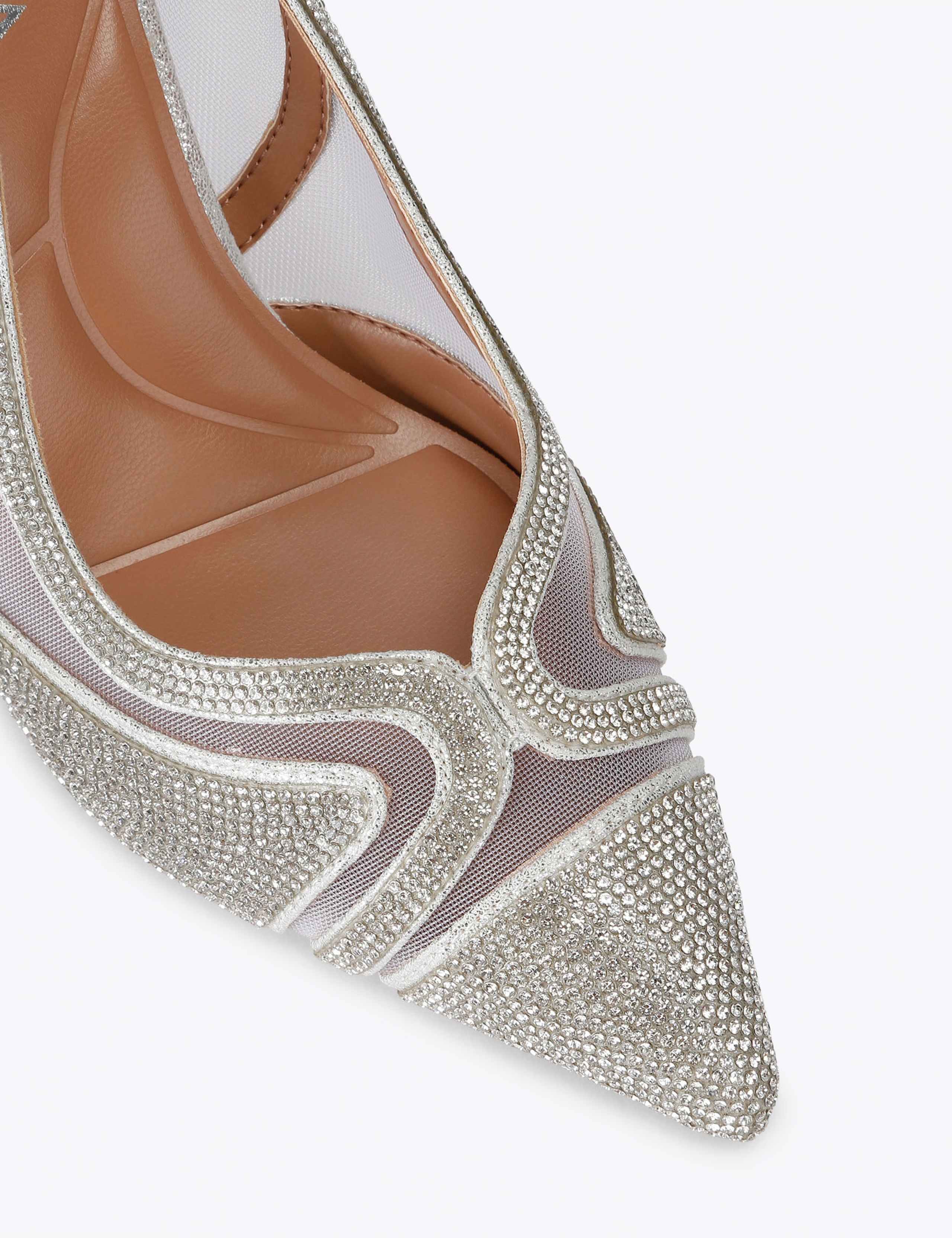Sparkle Stiletto Heel Pointed Court Shoes 5 of 5