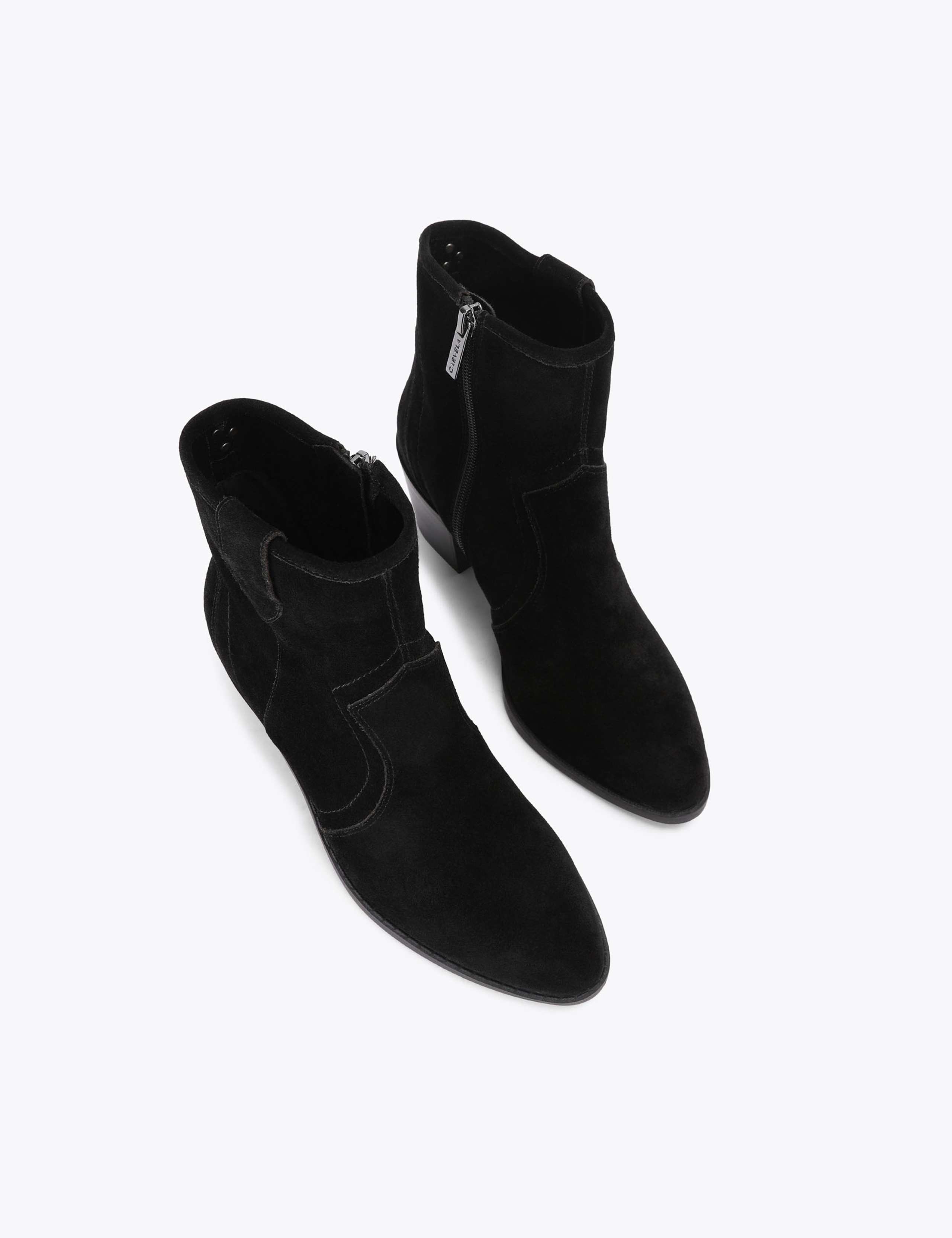 Suede Block Heel Ankle Boots 2 of 4