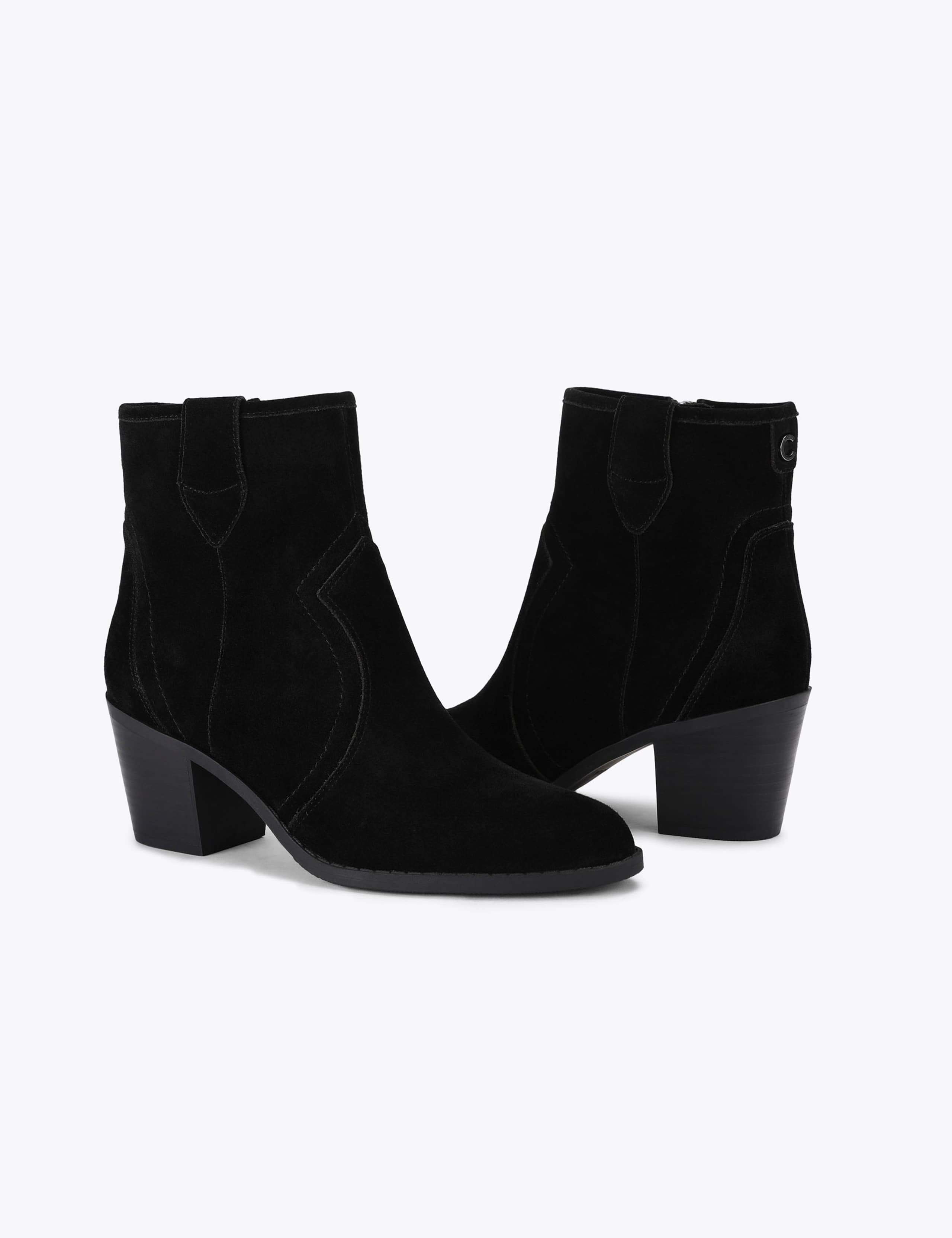 Suede Block Heel Ankle Boots 3 of 4