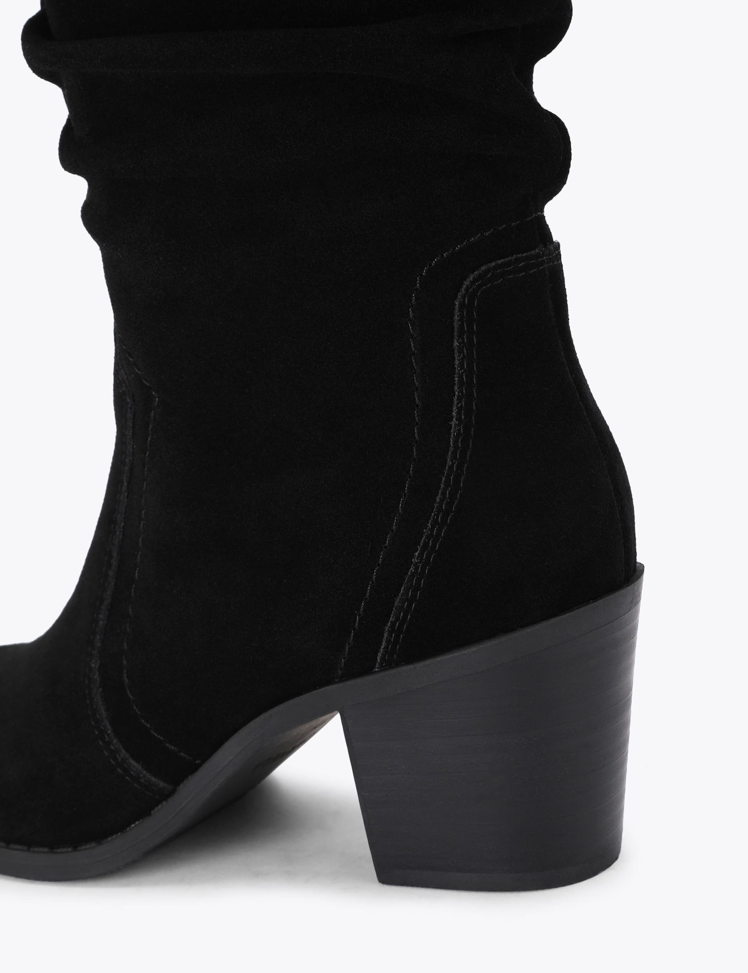 Slouch Block Heel Mid Calf Boots 3 of 4