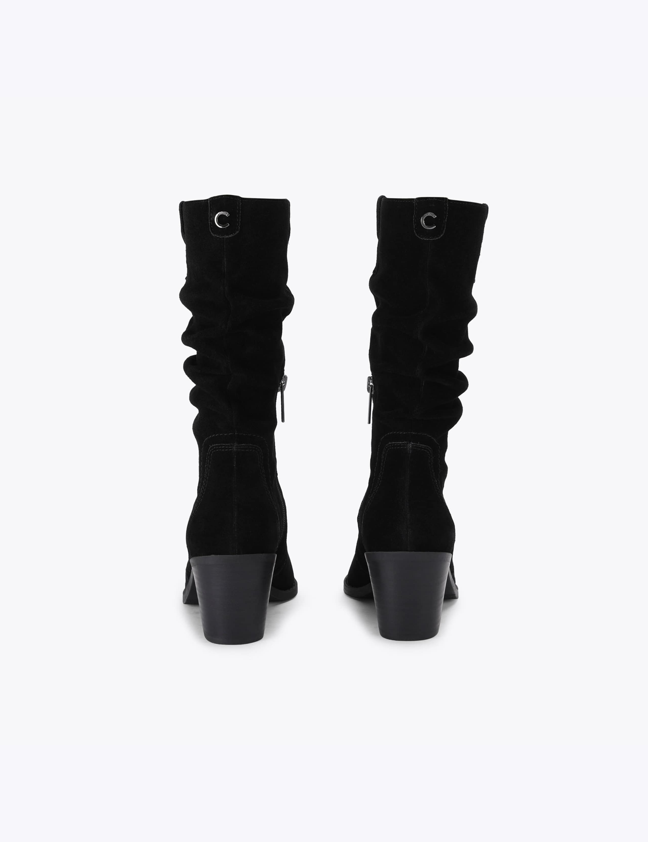 Slouch Block Heel Mid Calf Boots 4 of 4