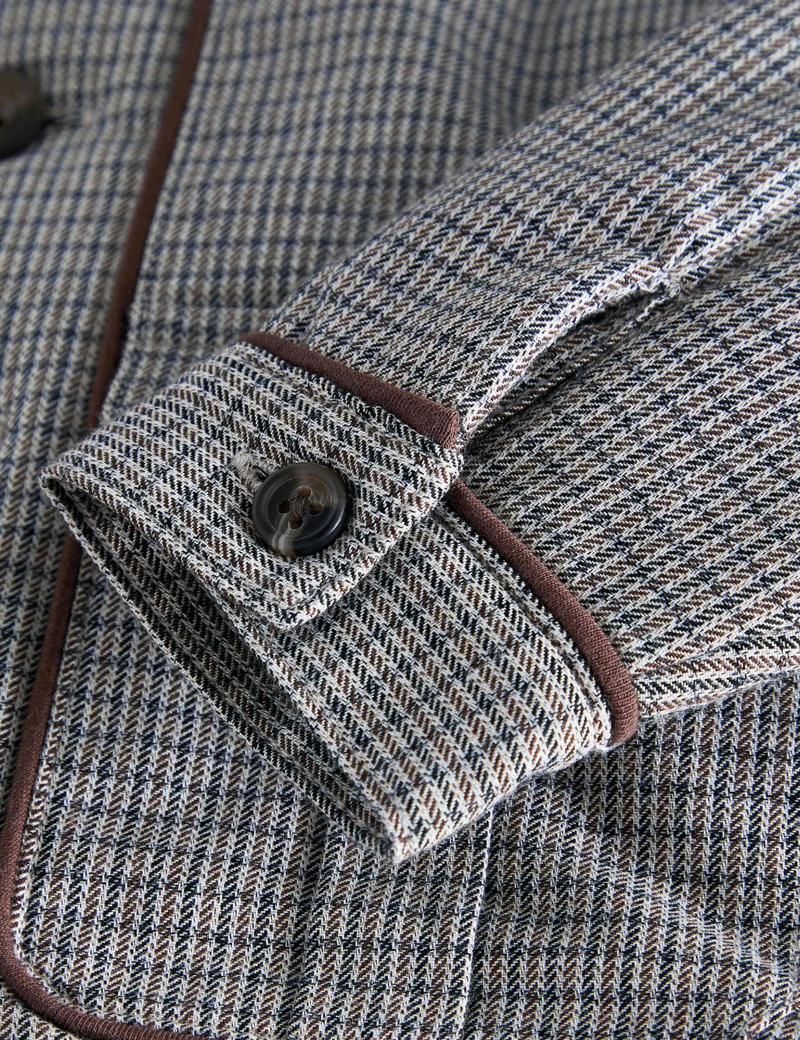 Cotton Rich Houndstooth Bomber Jacket (3-36 Mths) 3 of 4