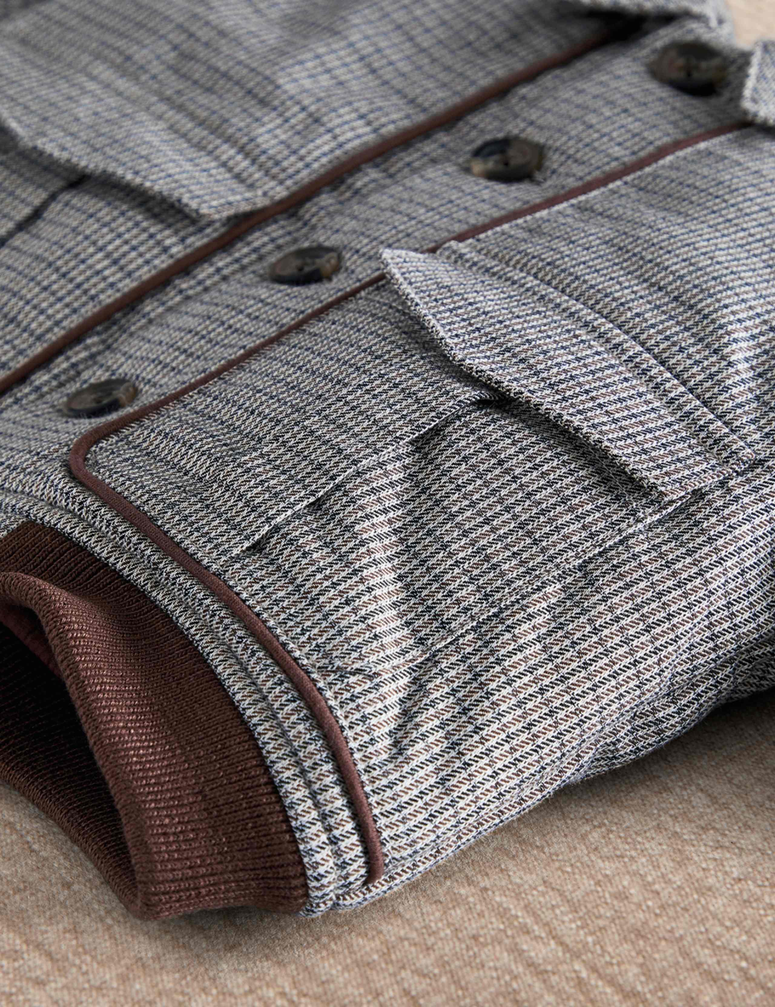 Cotton Rich Houndstooth Bomber Jacket (3-36 Mths) 4 of 4