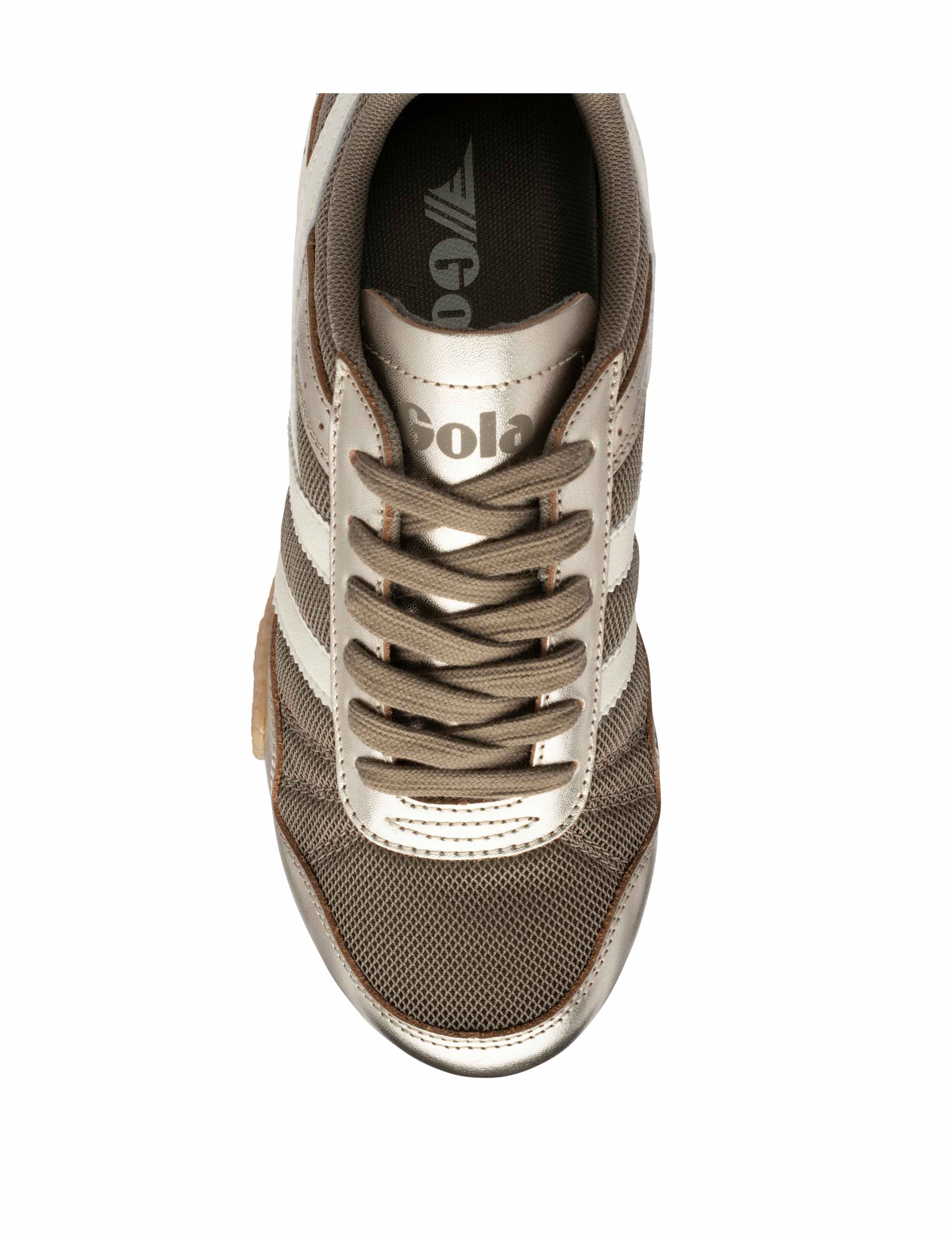 Cascade Glimmer Lace Up Metallic Trainers 4 of 5