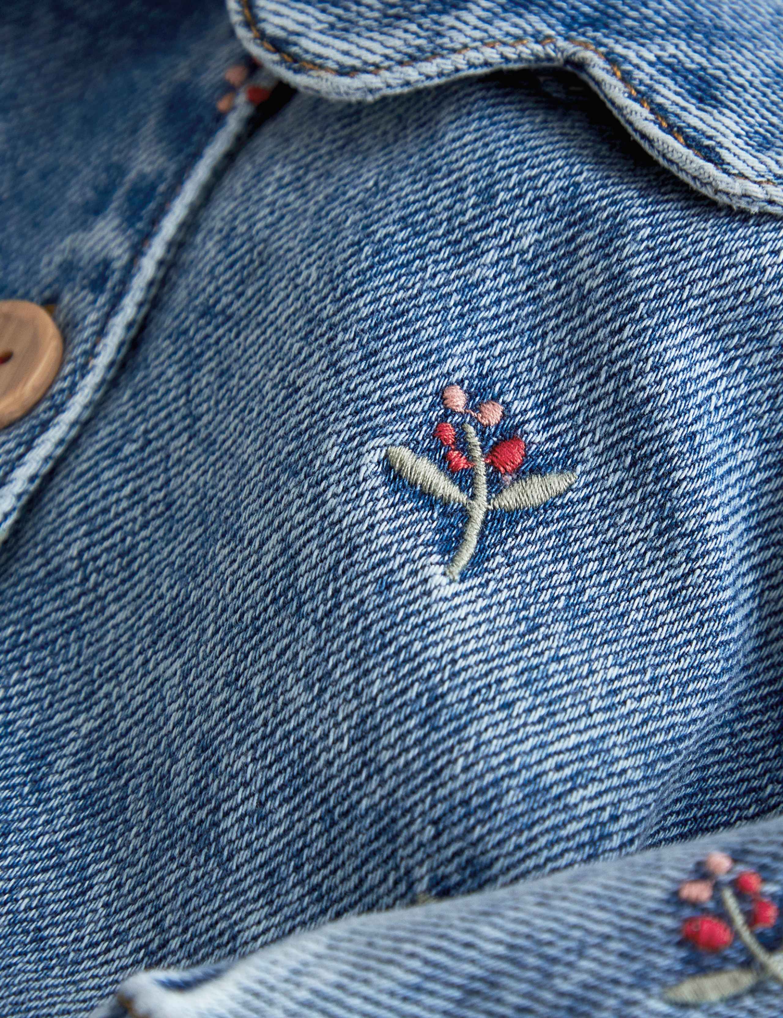 Denim Berry Embroidered Jacket (3-36 Mths) 3 of 5