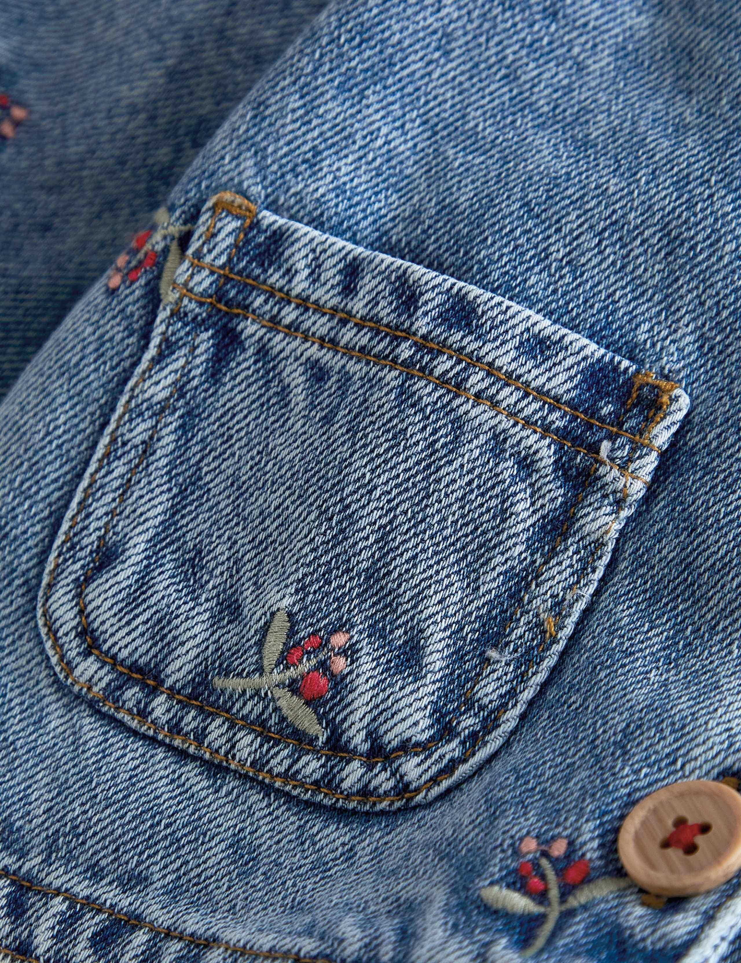 Denim Berry Embroidered Jacket (3-36 Mths) 5 of 5